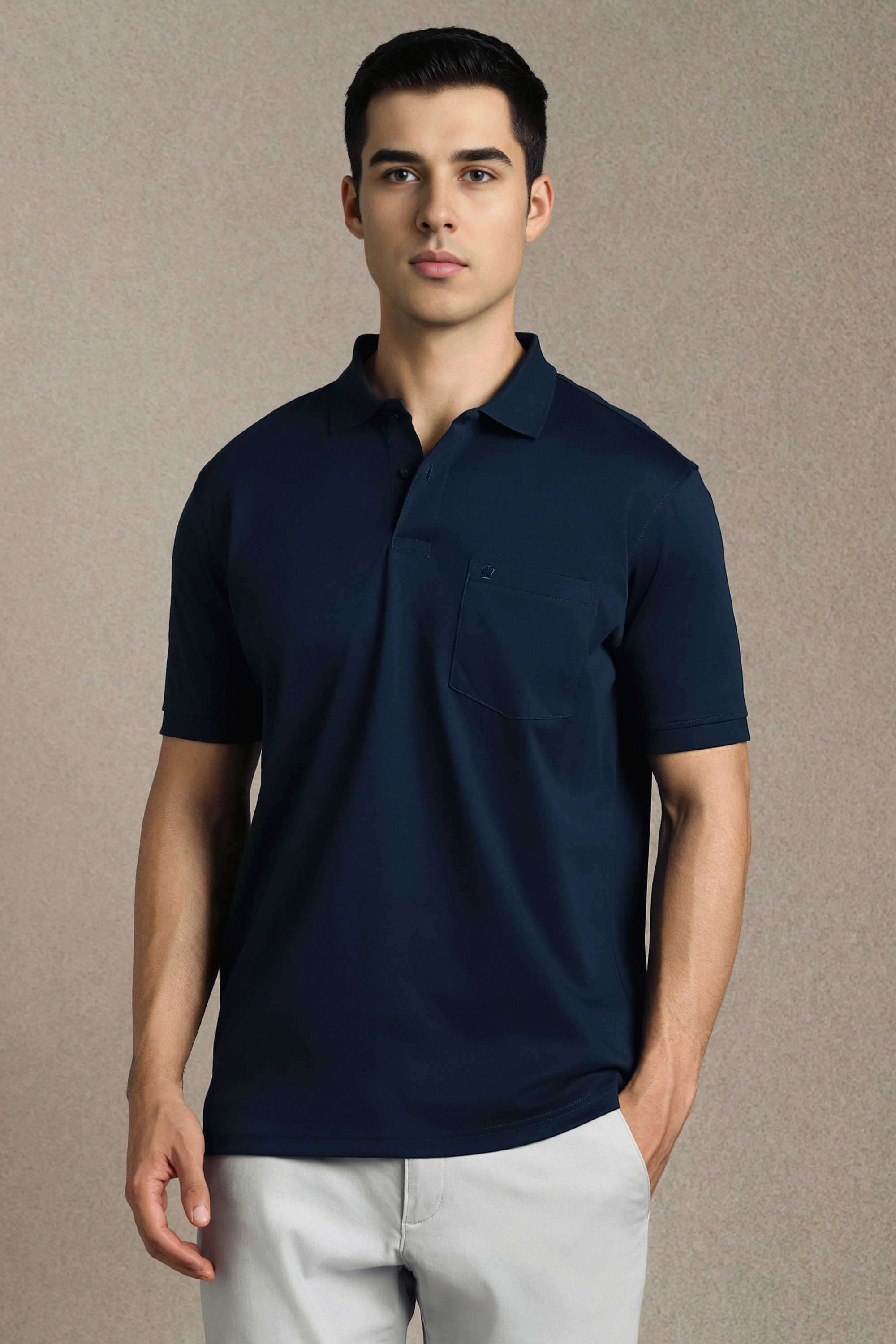 Solid-Cotton-Regular-Fit-Men-Polo-T-Shirt
