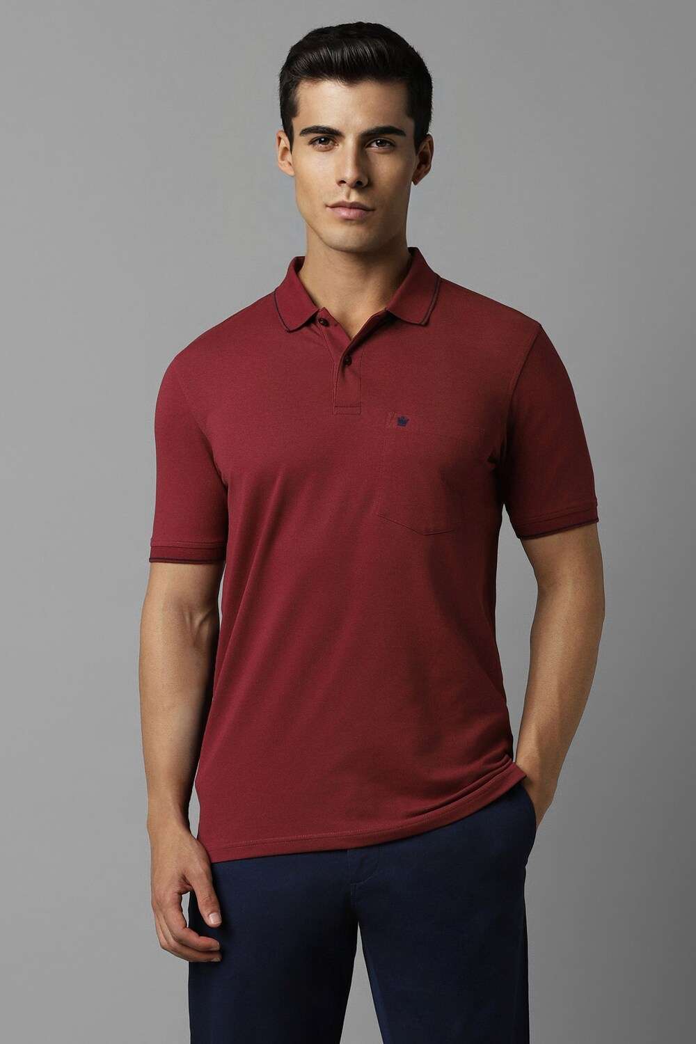 Solid-Cotton-Regular-Fit-Men-Polo-T-Shirt