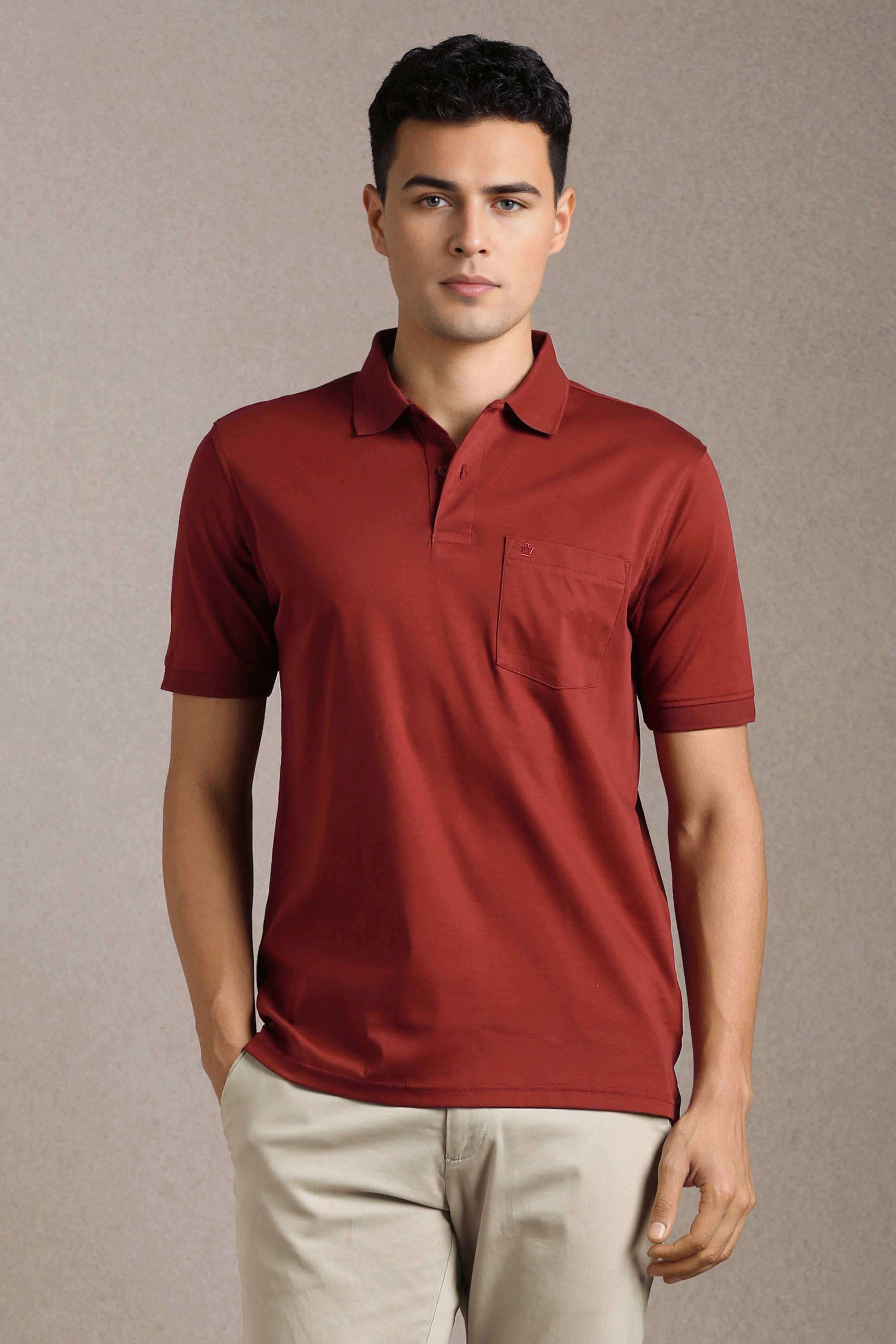 Solid-Cotton-Regular-Fit-Men-Polo-T-Shirt