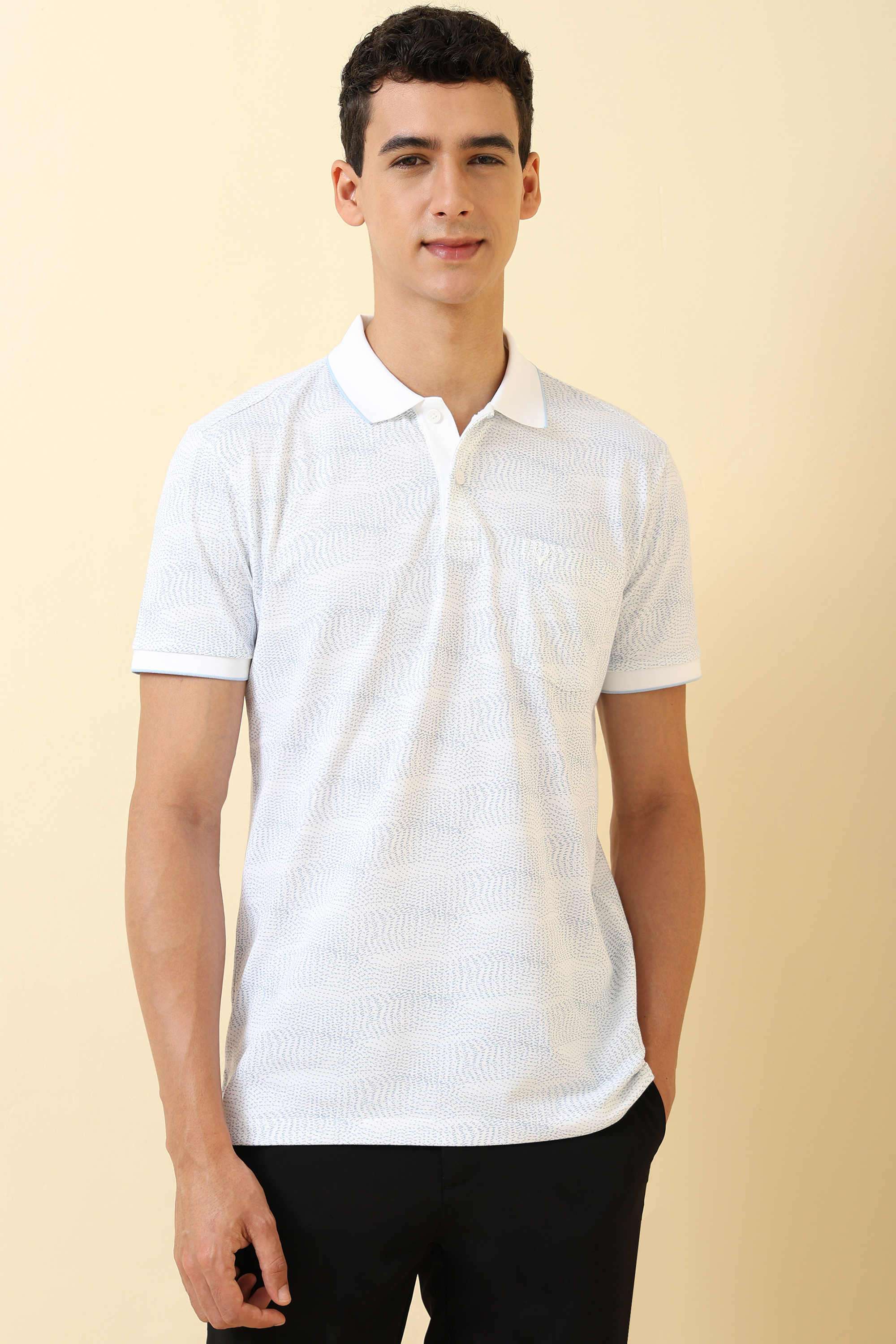 Solid-Polyester-Cotton-Polo-Men-s-T-Shirt