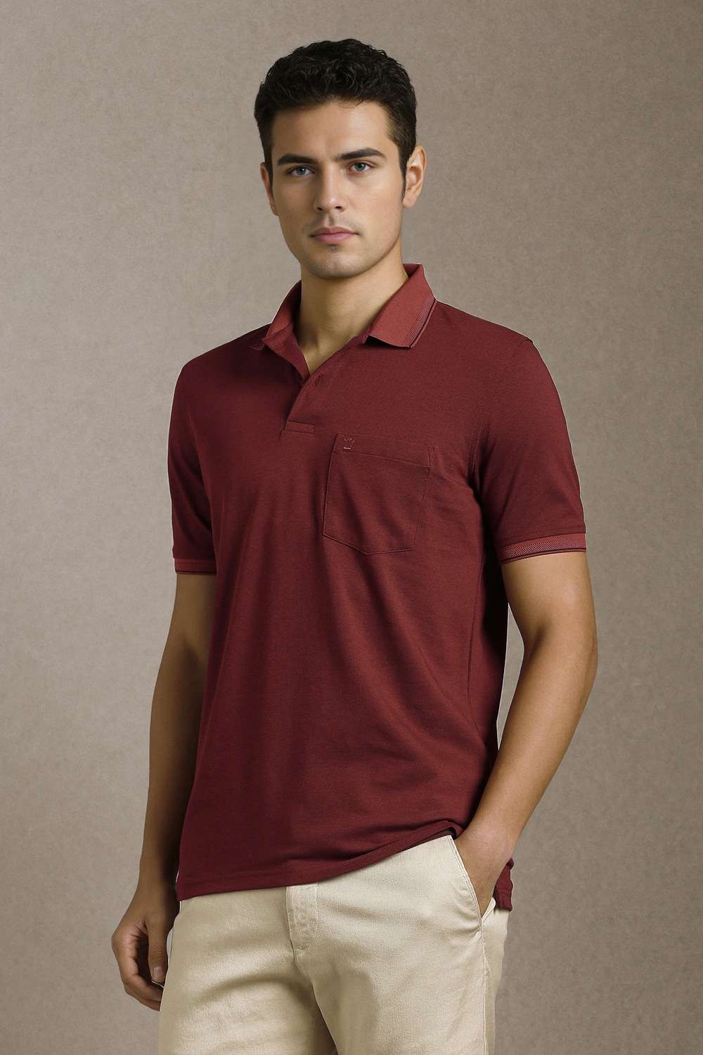 Solid-Cotton-Regular-Fit-Men-Polo-T-Shirt