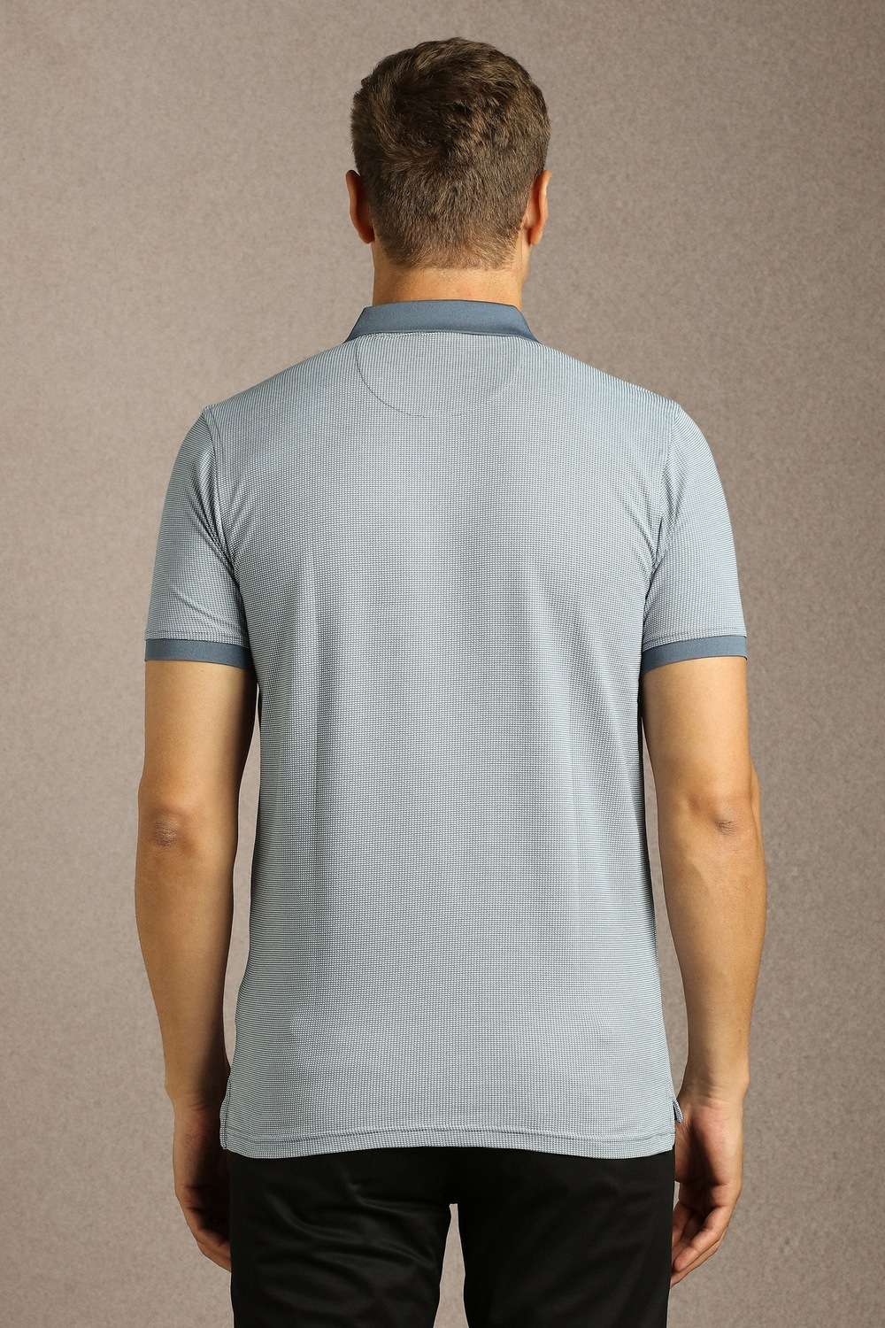 Textured-Polyester-Blend-Polo-Men-s-T-Shirt