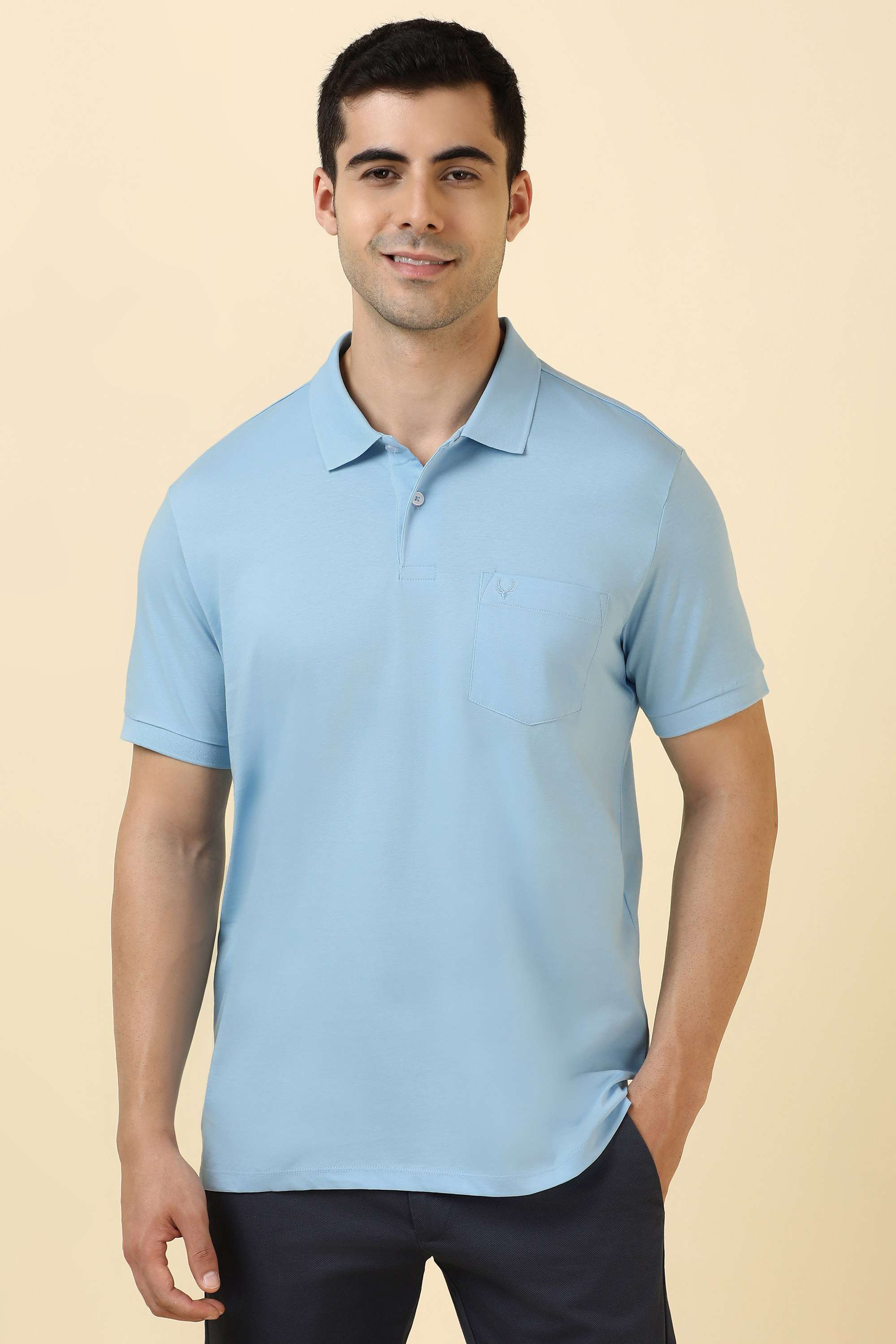 Solid-Cotton-Polo-Men-s-T-Shirt