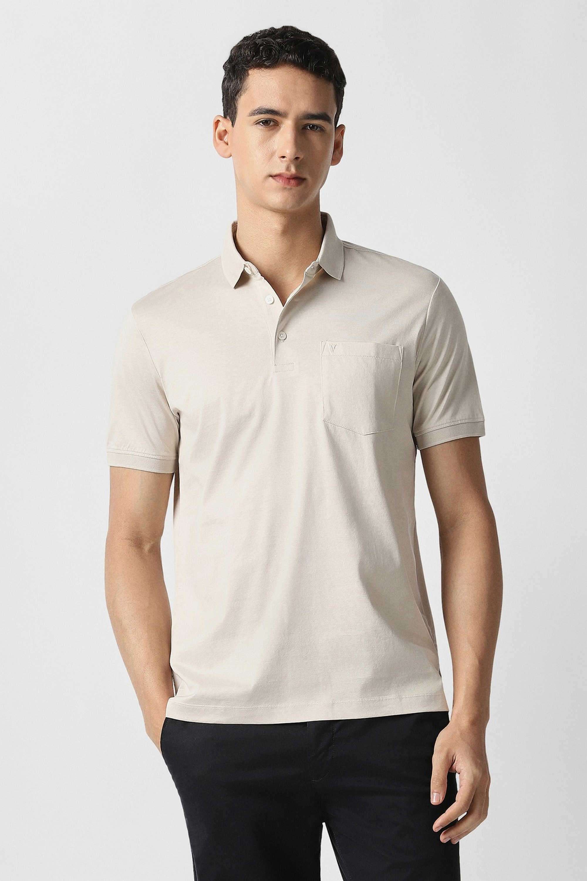 Solid-Cotton-Regular-Fit-Men-T-Shirt