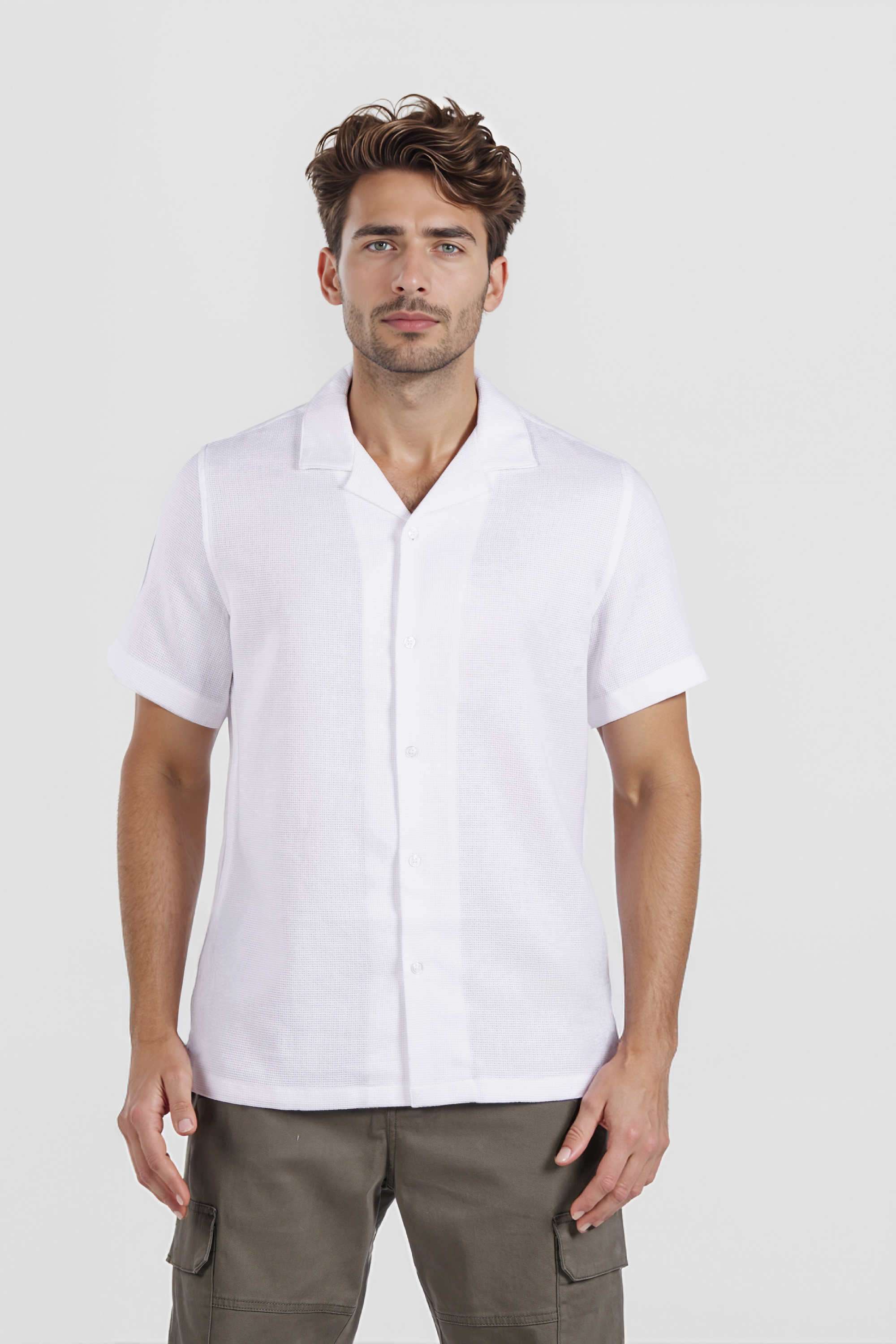 Solid-Cotton-Regular-Fit-Men-s-Casual-Wear-Shirt