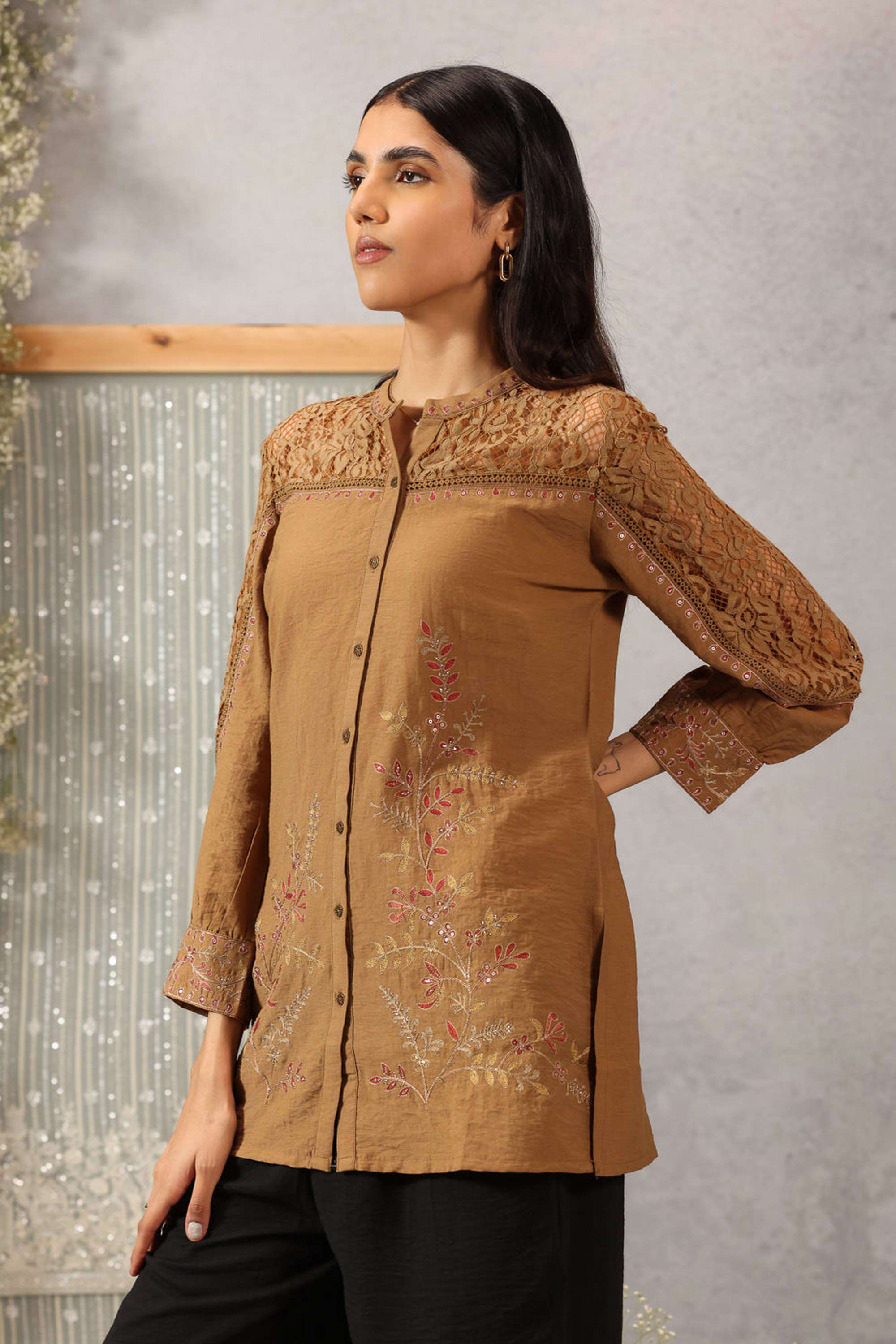 Embroidered-Viscose-Round-Neck-Women-s-Festive-Wear-Tunic