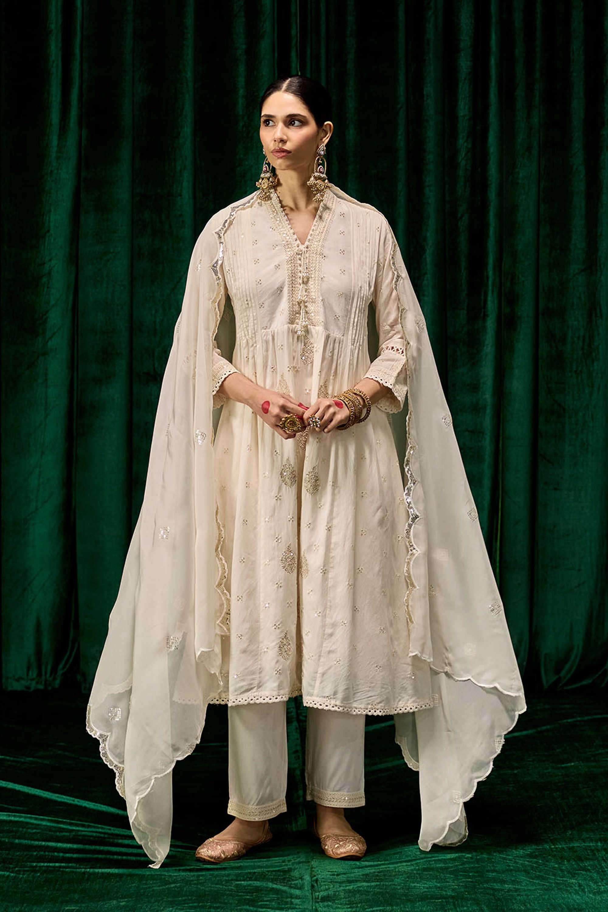 Solid-Cotton-Women-s-Festive-Wear-Kurta-Set