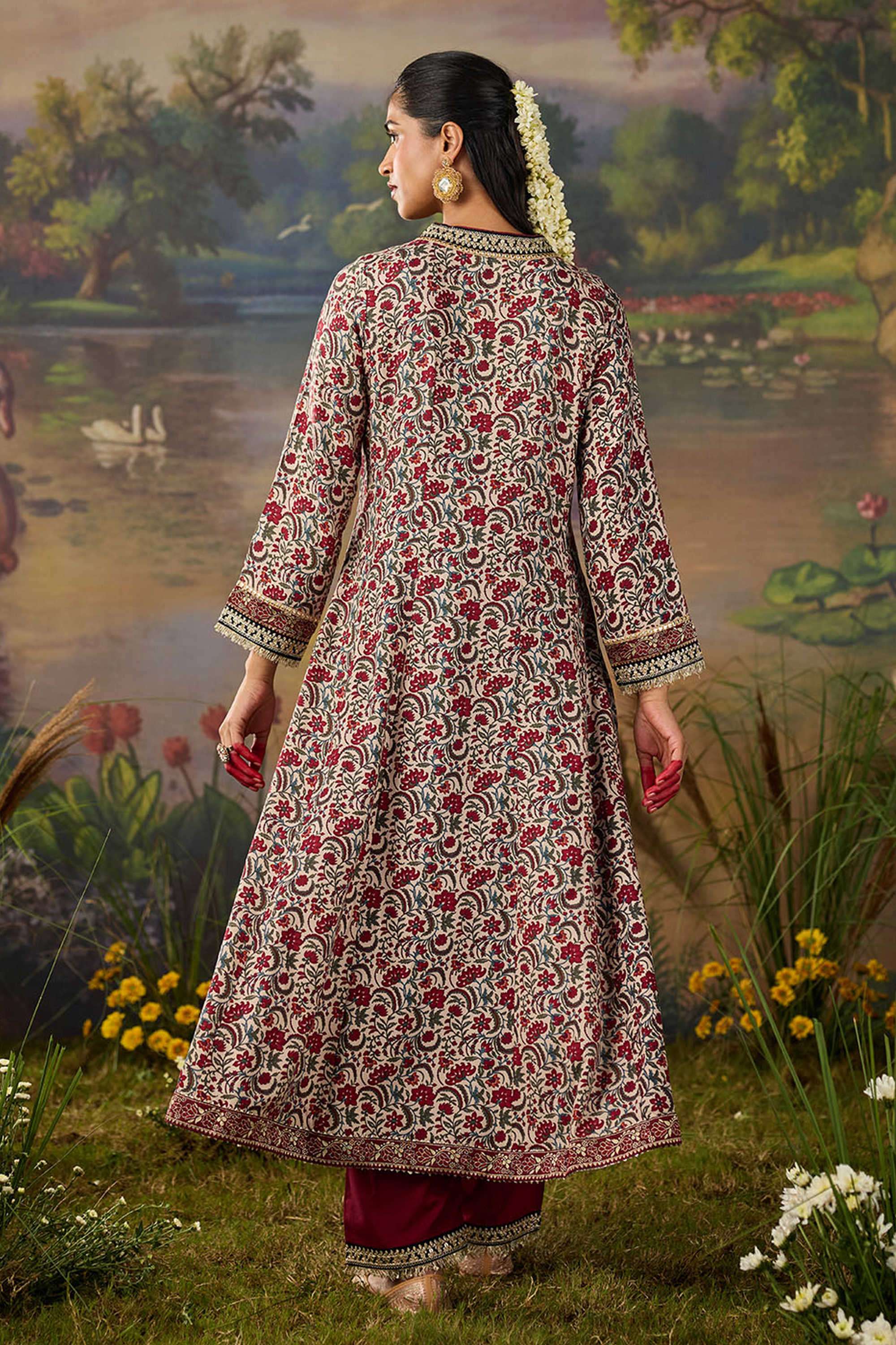 Solid-Rayon-Women-s-Festive-Wear-Kurta-Set