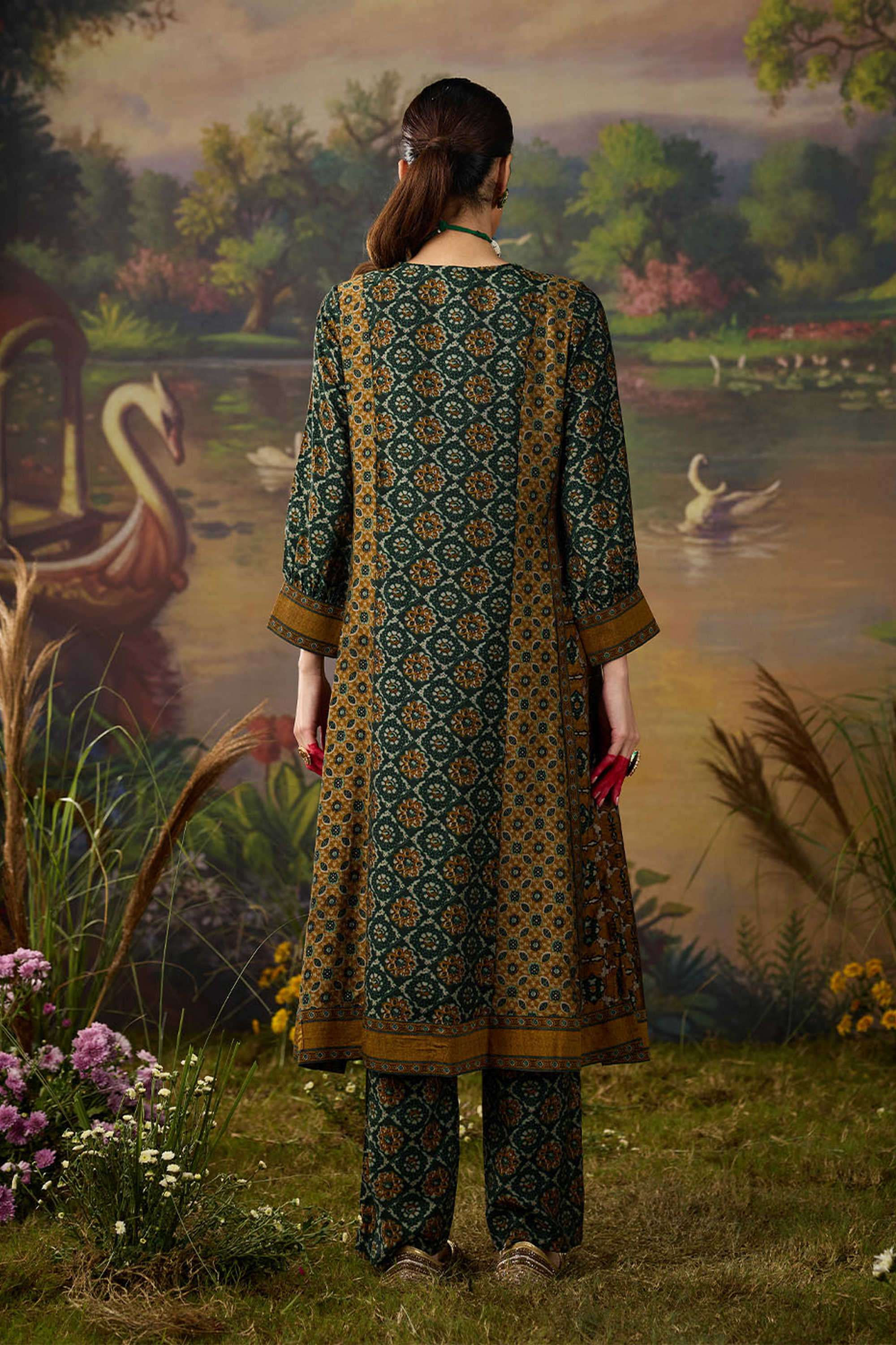 Solid-Polyester-Women-s-Festive-Wear-Kurta