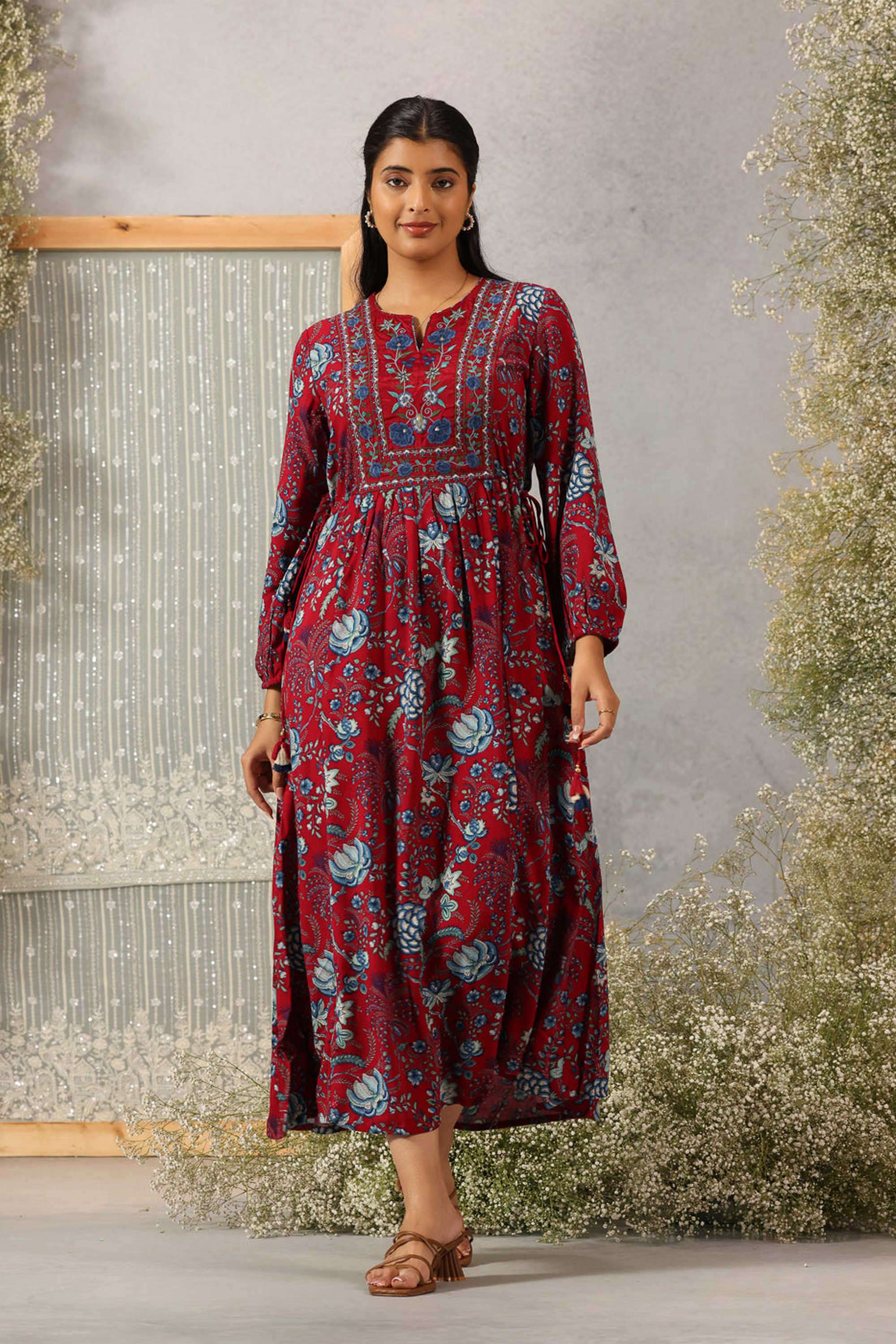 Solid-Rayon-Women-s-Dress