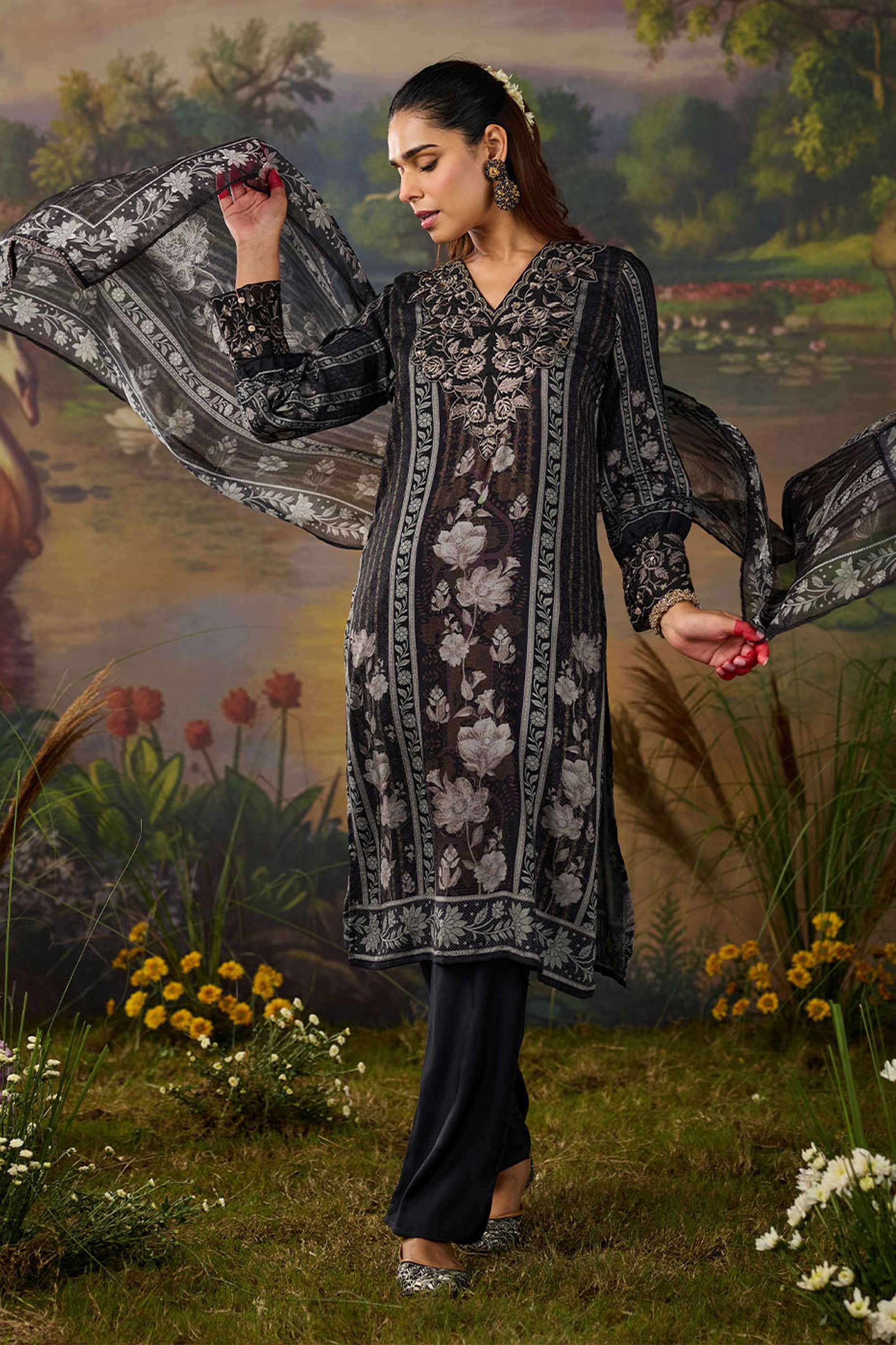 Solid-Viscose-Women-s-Festive-Wear-Kurta-Set