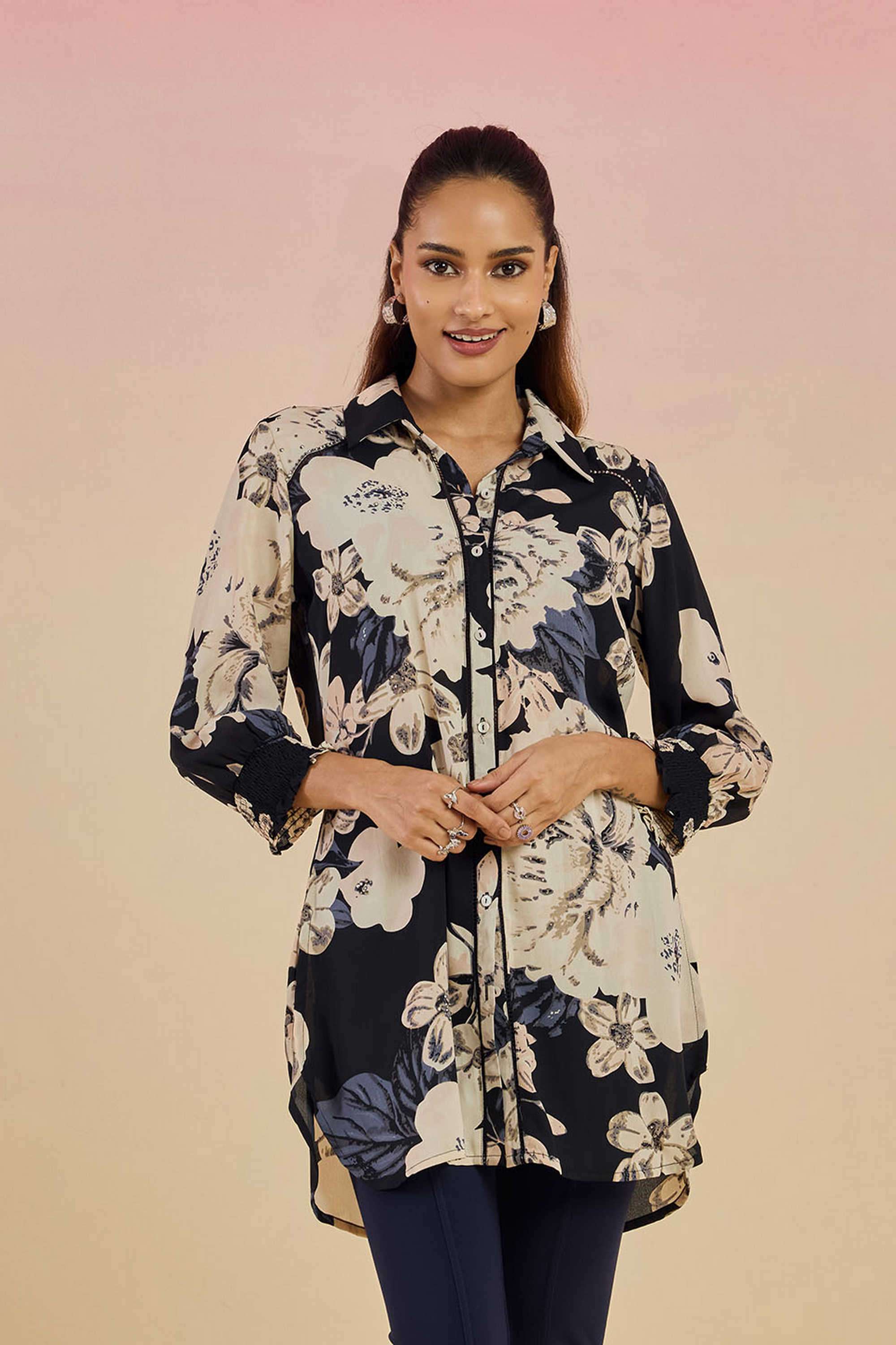 Solid-Viscose-Women-s-Tunic