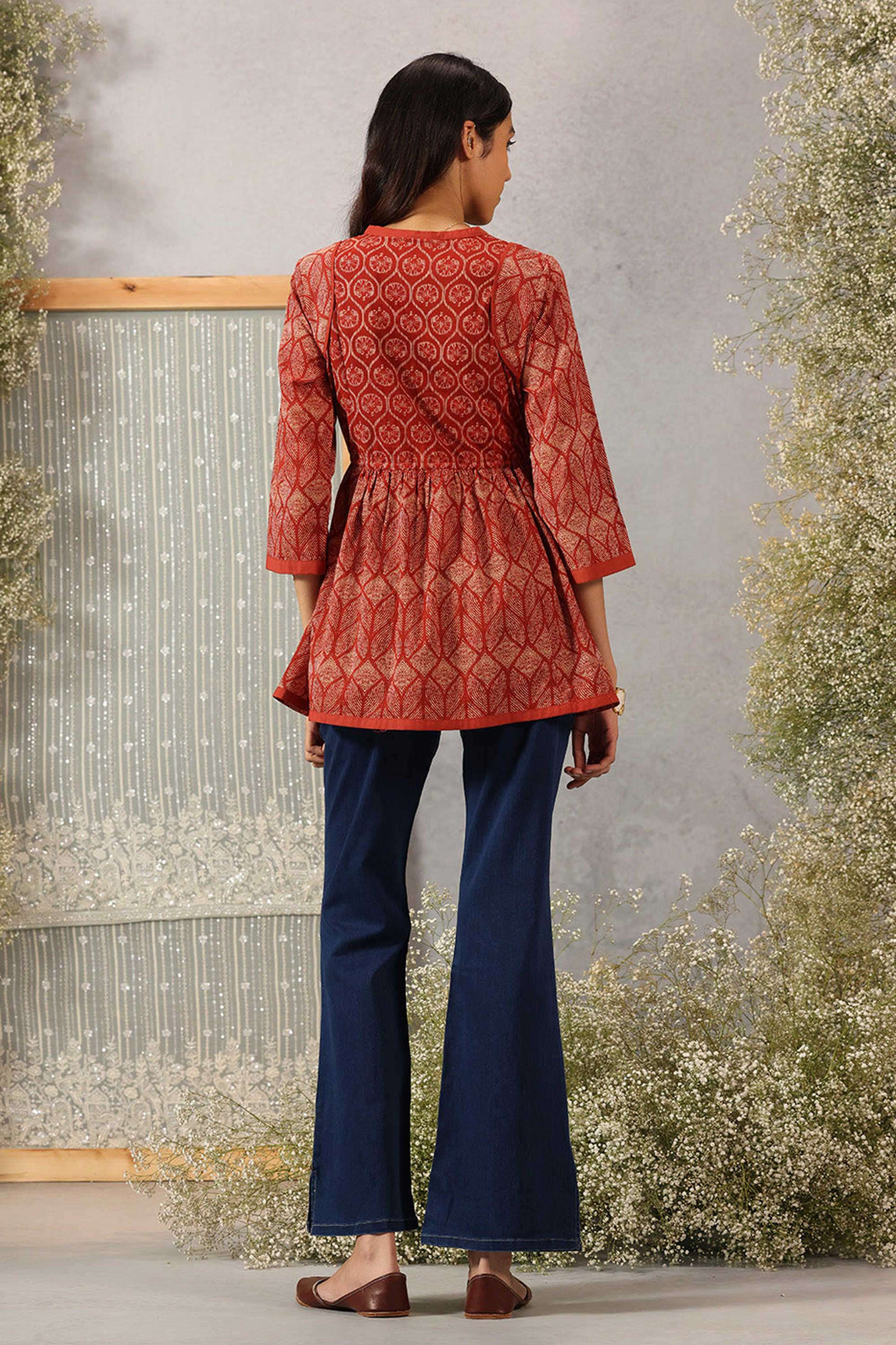 Solid-Cotton-Women-s-Tunic