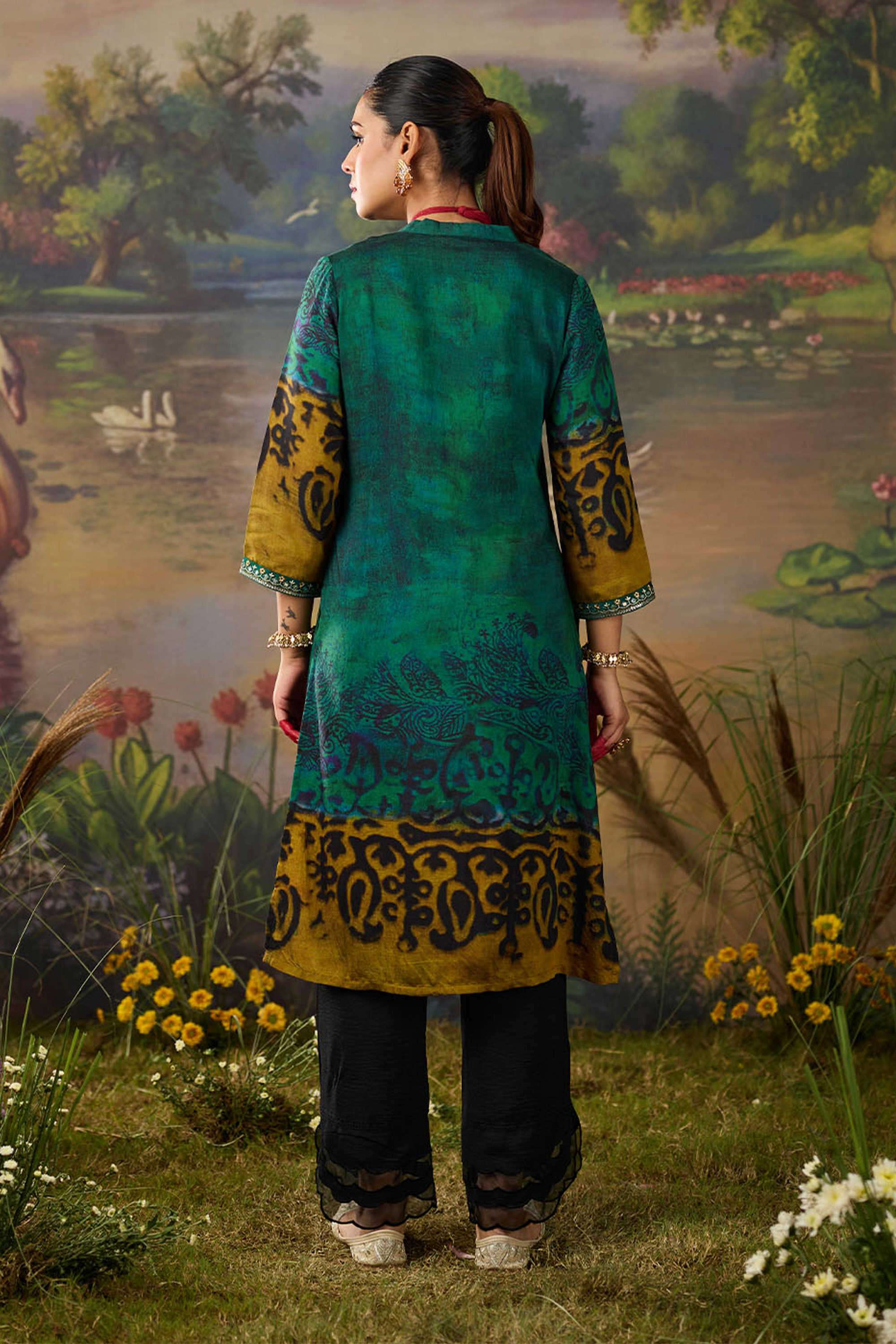 Solid-Viscose-Women-s-Festive-Wear-Kurta