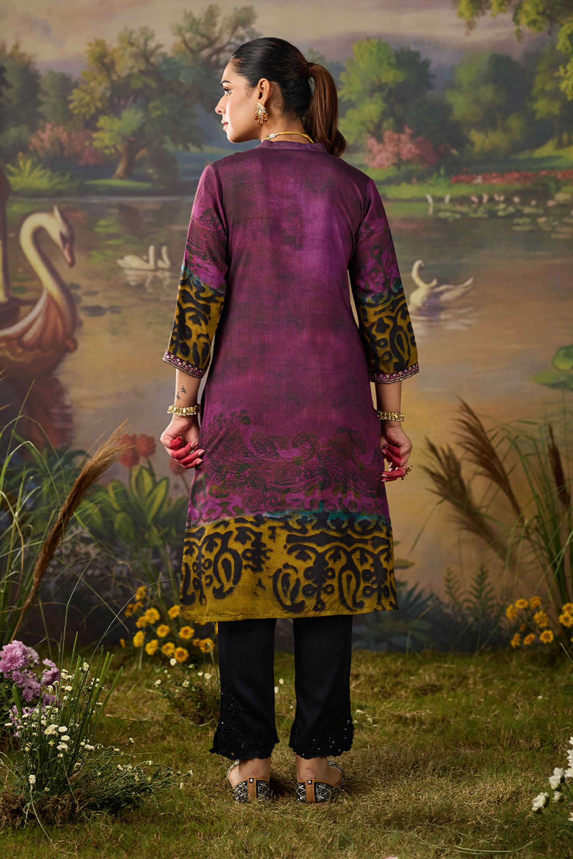 Solid-Viscose-Women-s-Festive-Wear-Kurta