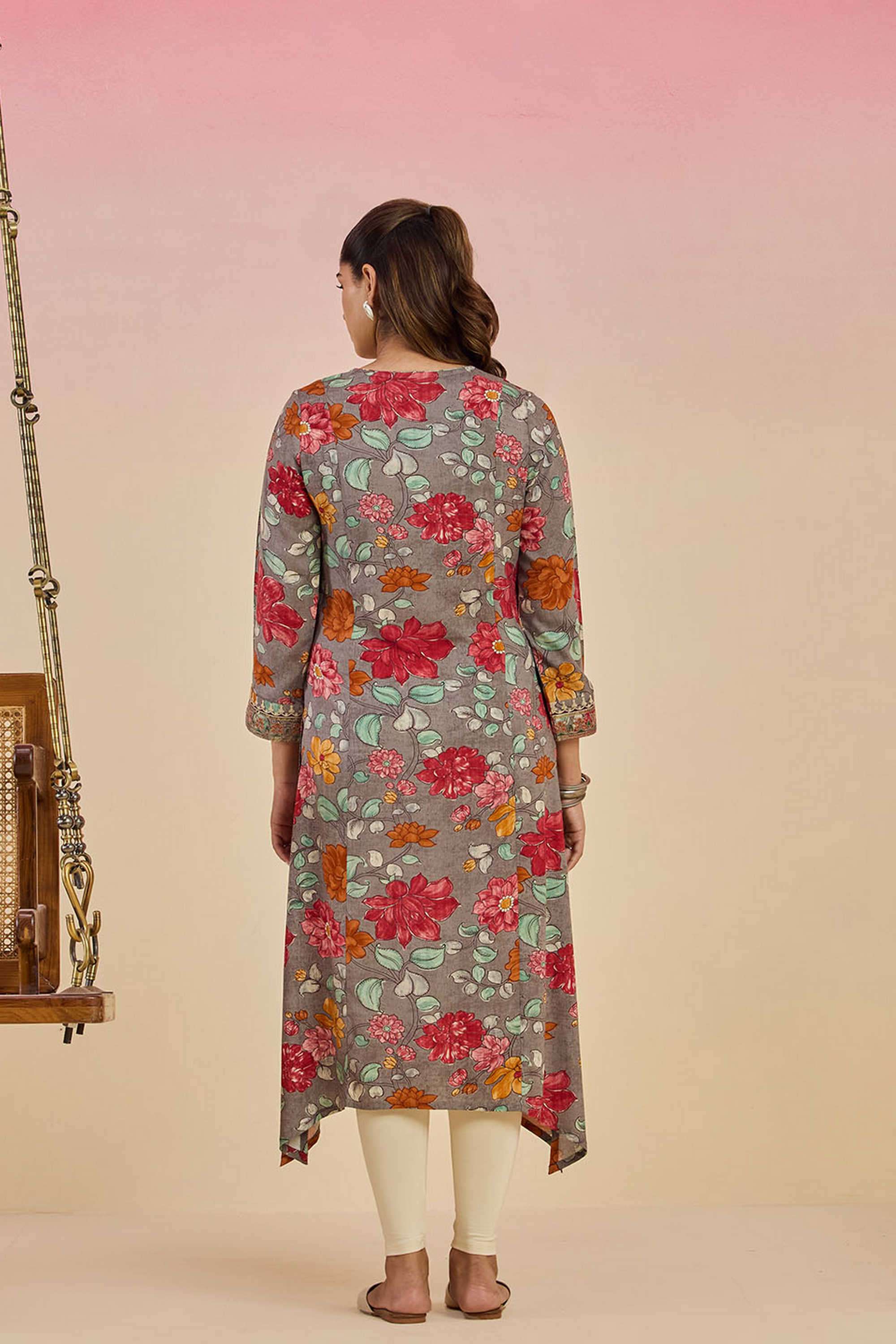 Solid-Rayon-Women-s-Festive-Wear-Kurta