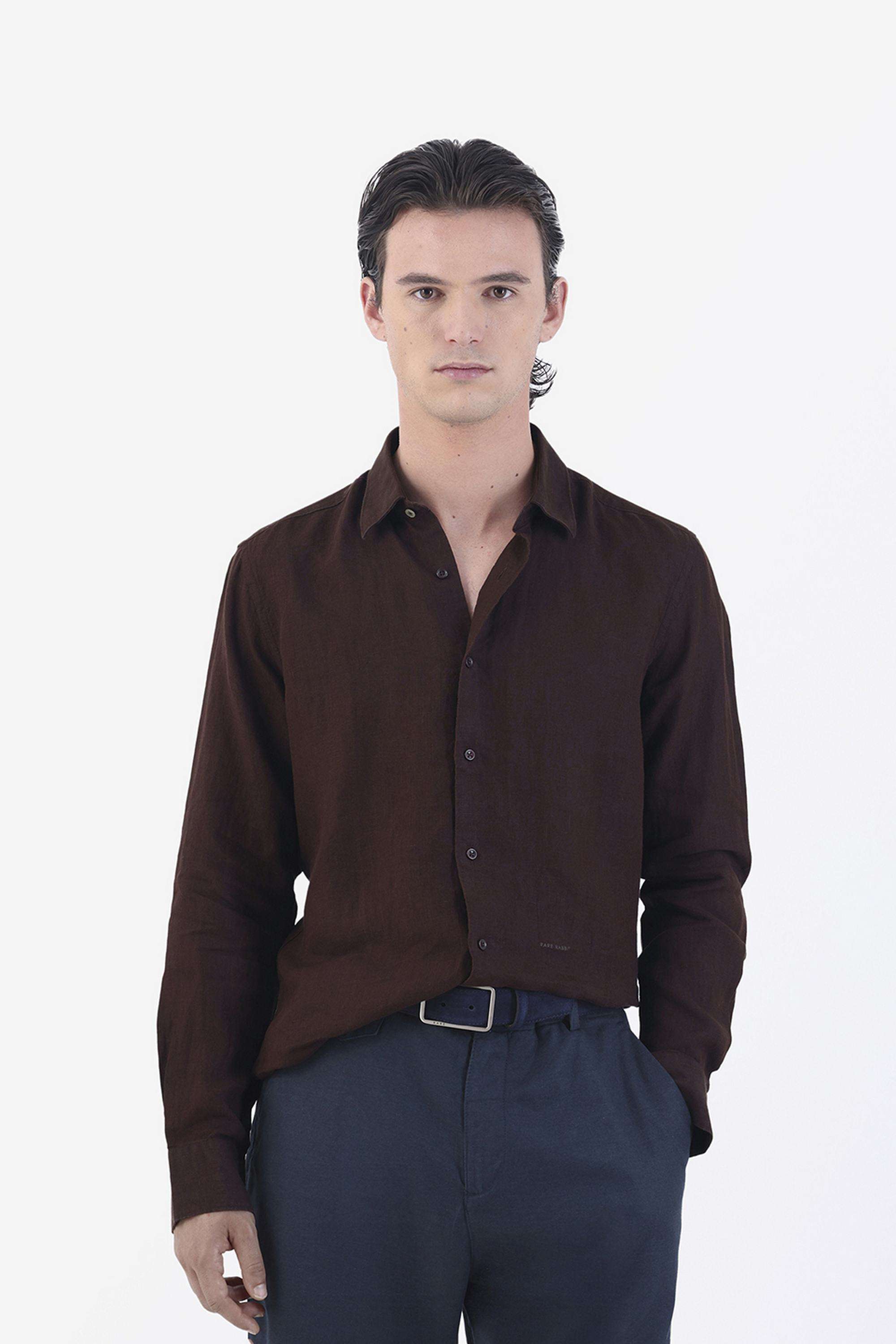 Solid-Cotton-Regular-Fit-Men-Casual-Wear-Shirt