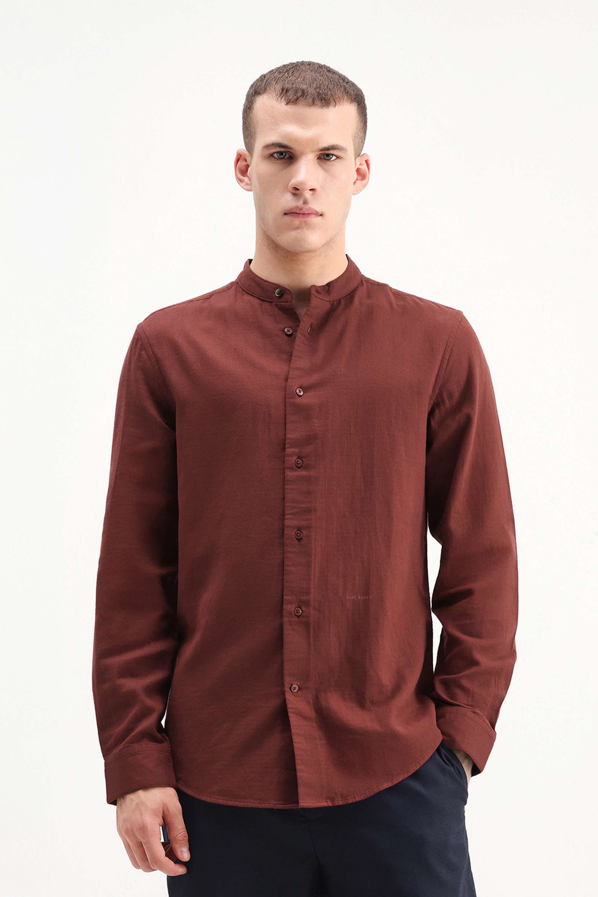 Solid-Cotton-Regular-Fit-Men-s-Casual-Shirt