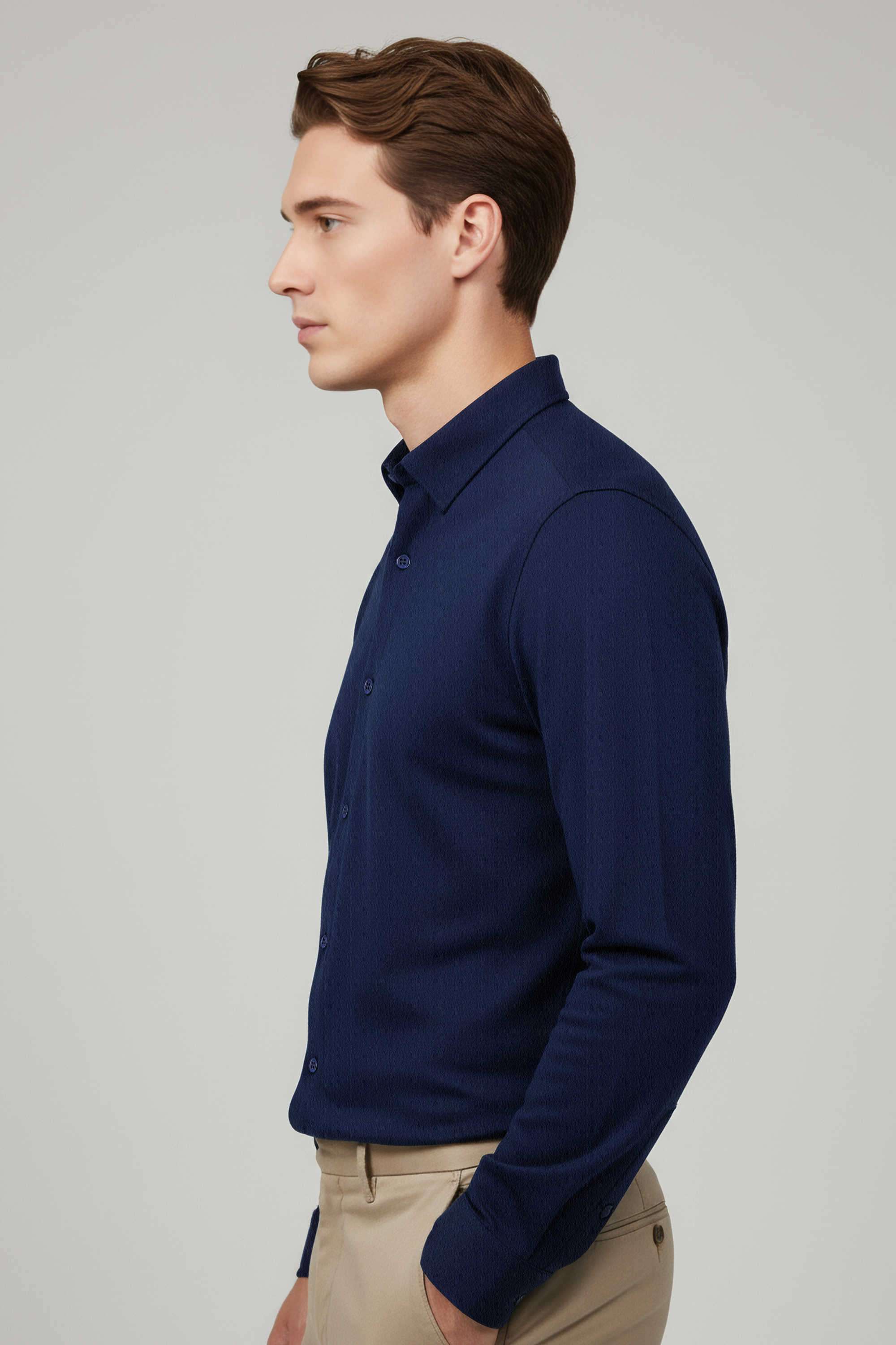 Solid-Cotton-Regular-Fit-Men-s-Casual-Shirt