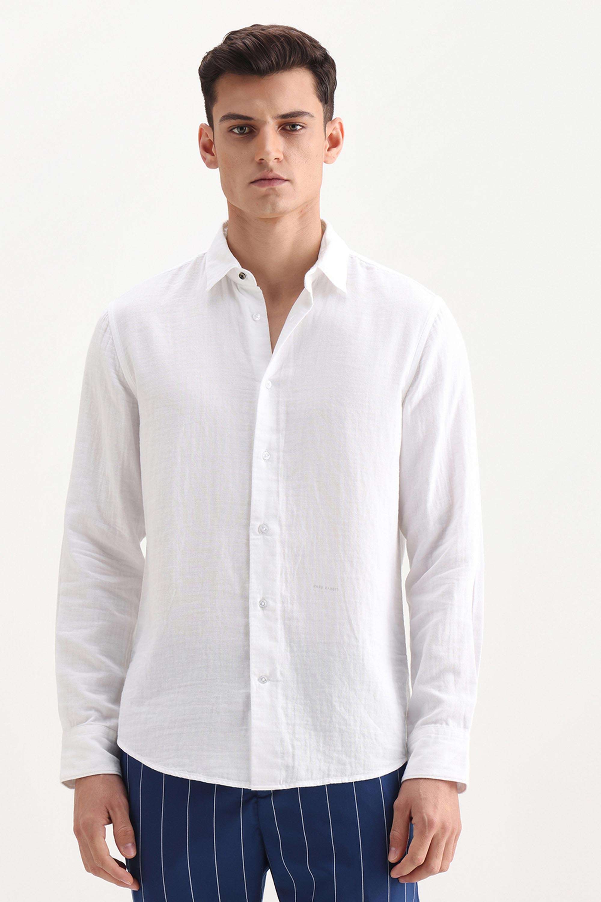 Solid-Cotton-Regular-Fit-Men-s-Casual-Shirt