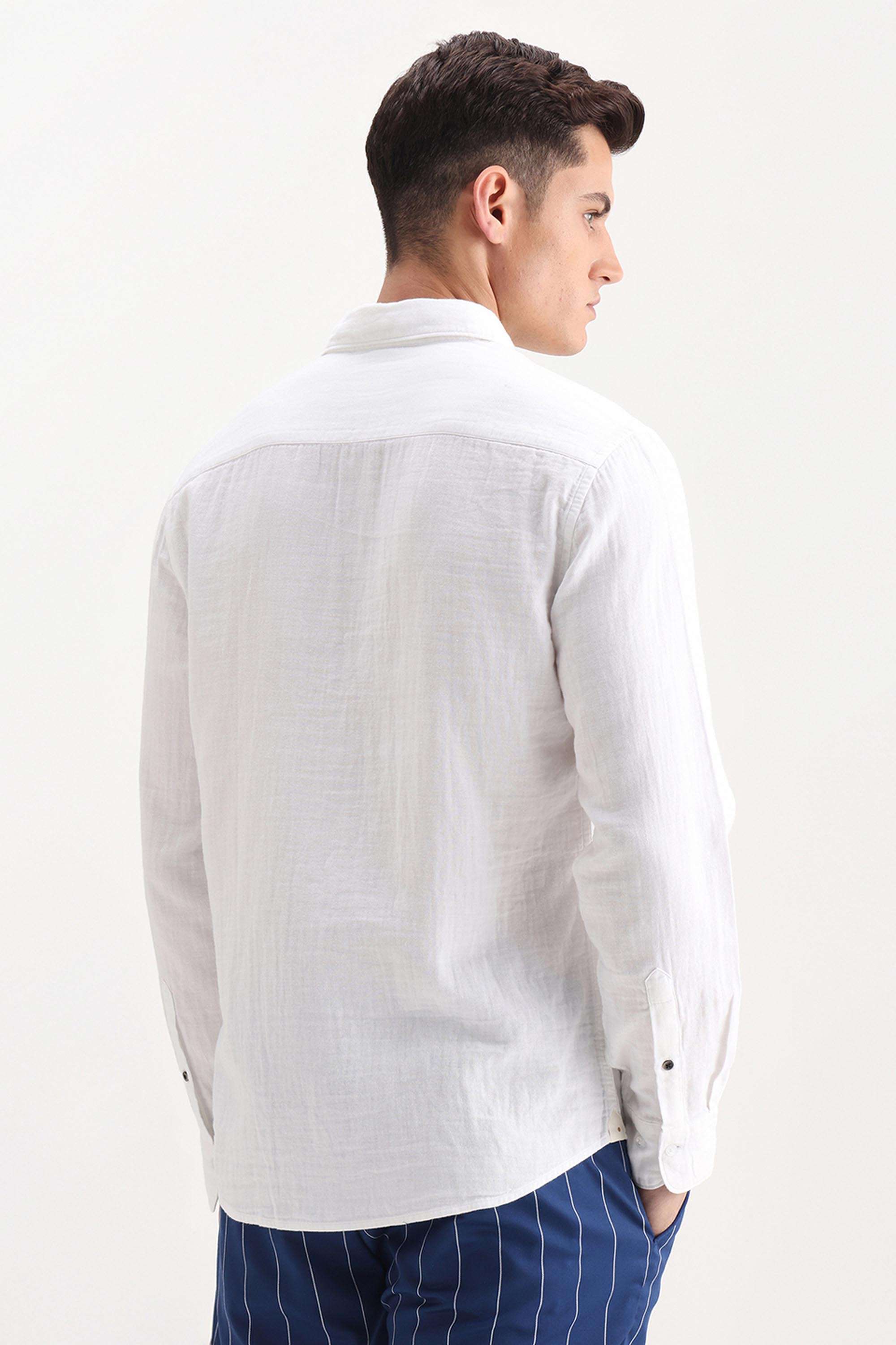 Solid-Cotton-Regular-Fit-Men-Casual-Wear-Shirt
