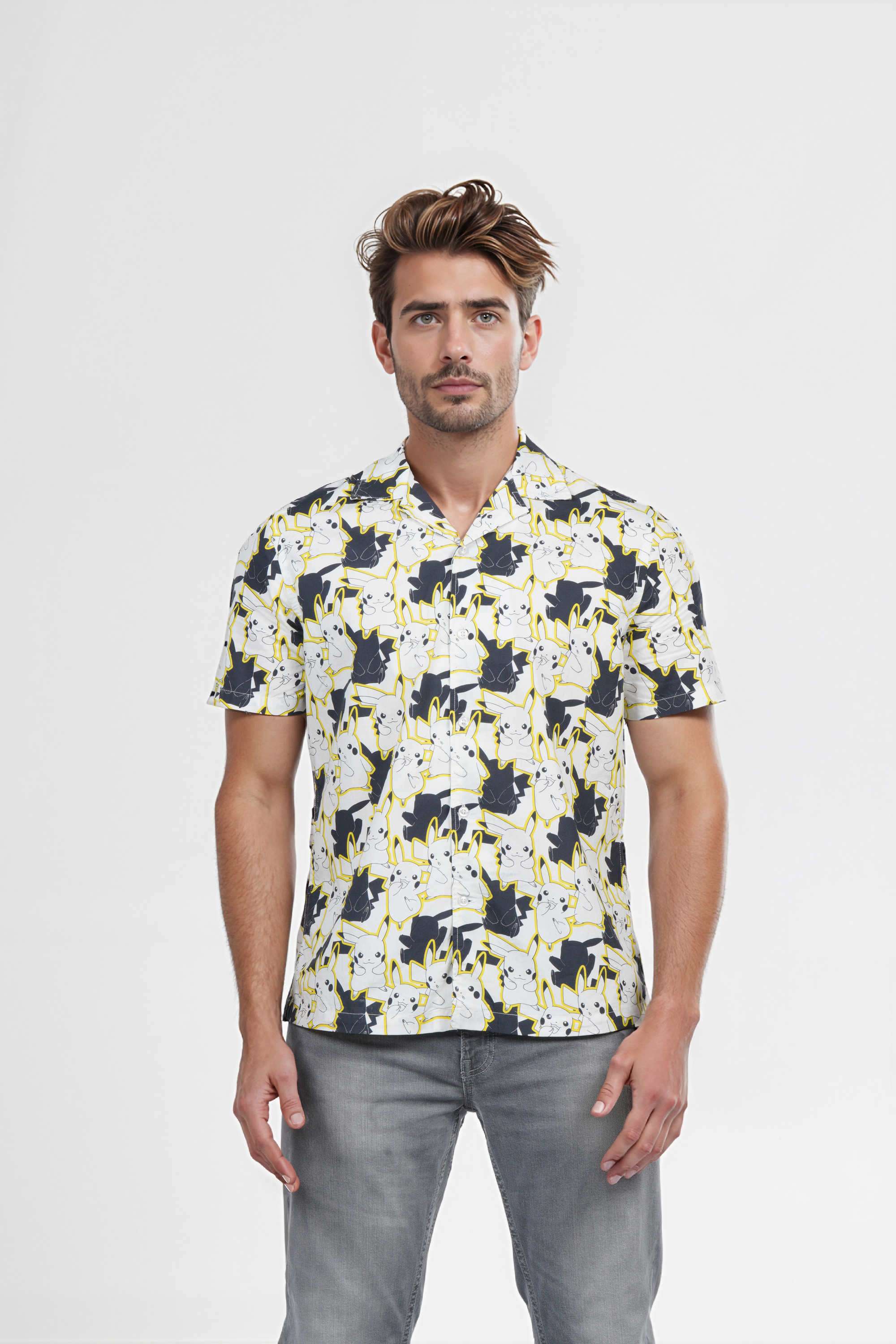 Solid-Cotton-Regular-Fit-Men-s-Casual-Wear-Shirt