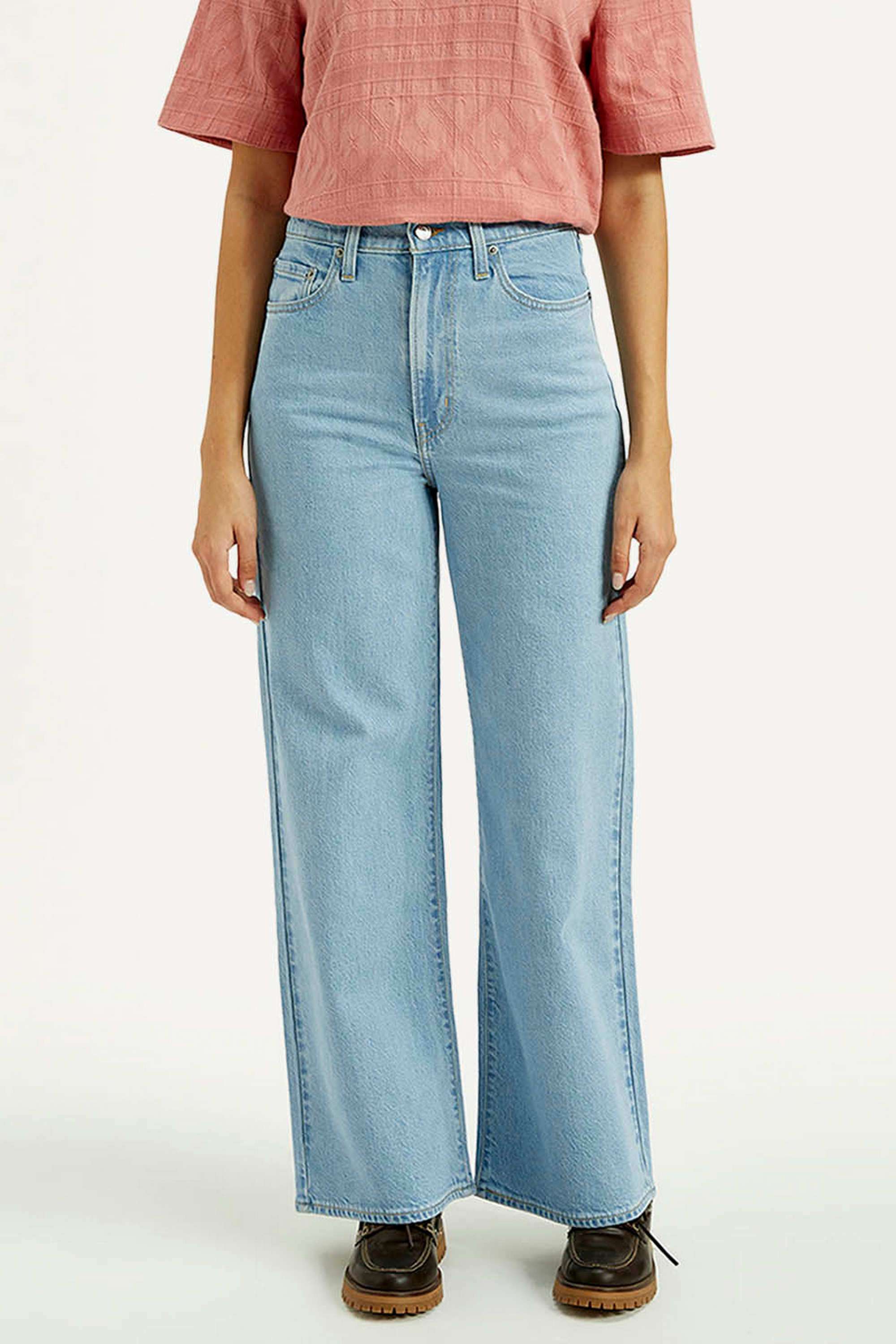 Solid-Cotton-Wide-Leg-Fit-Women-s-Jeans