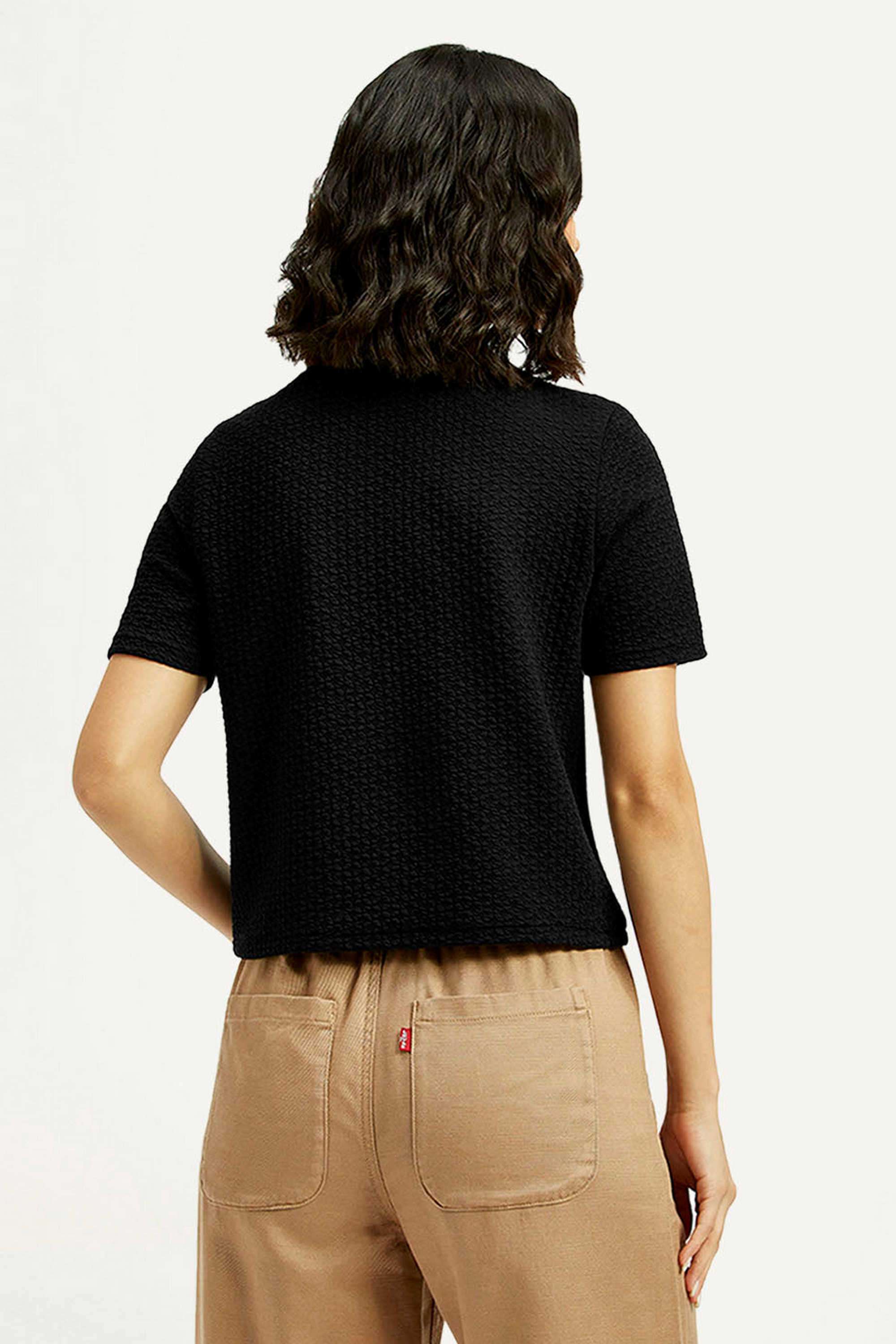 Textured-Cotton-Round-Neck-Women-s-Top