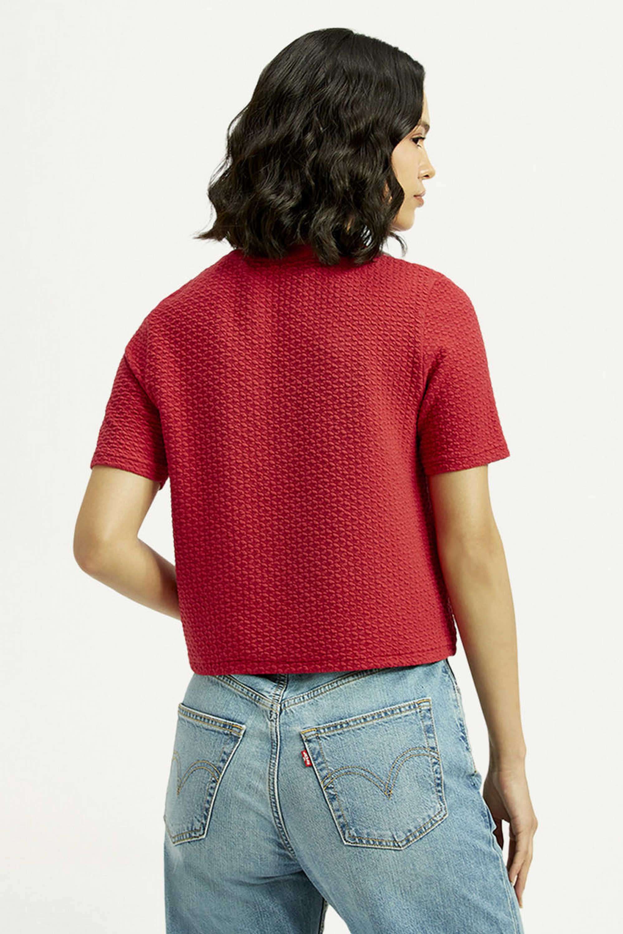 Textured-Cotton-Round-Neck-Women-s-Top