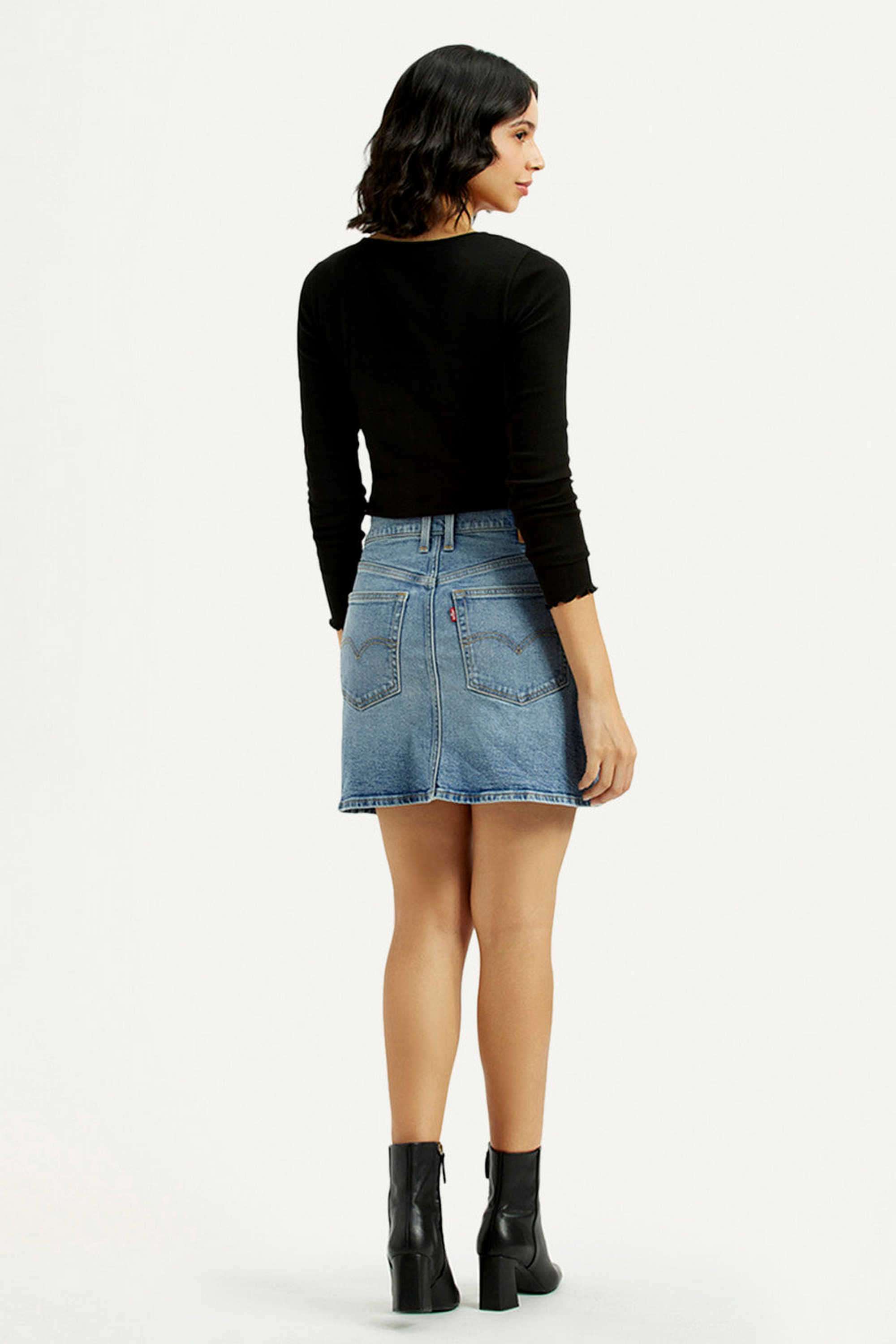 Solid-Cotton-Regular-Fit-Women-s-Skirt