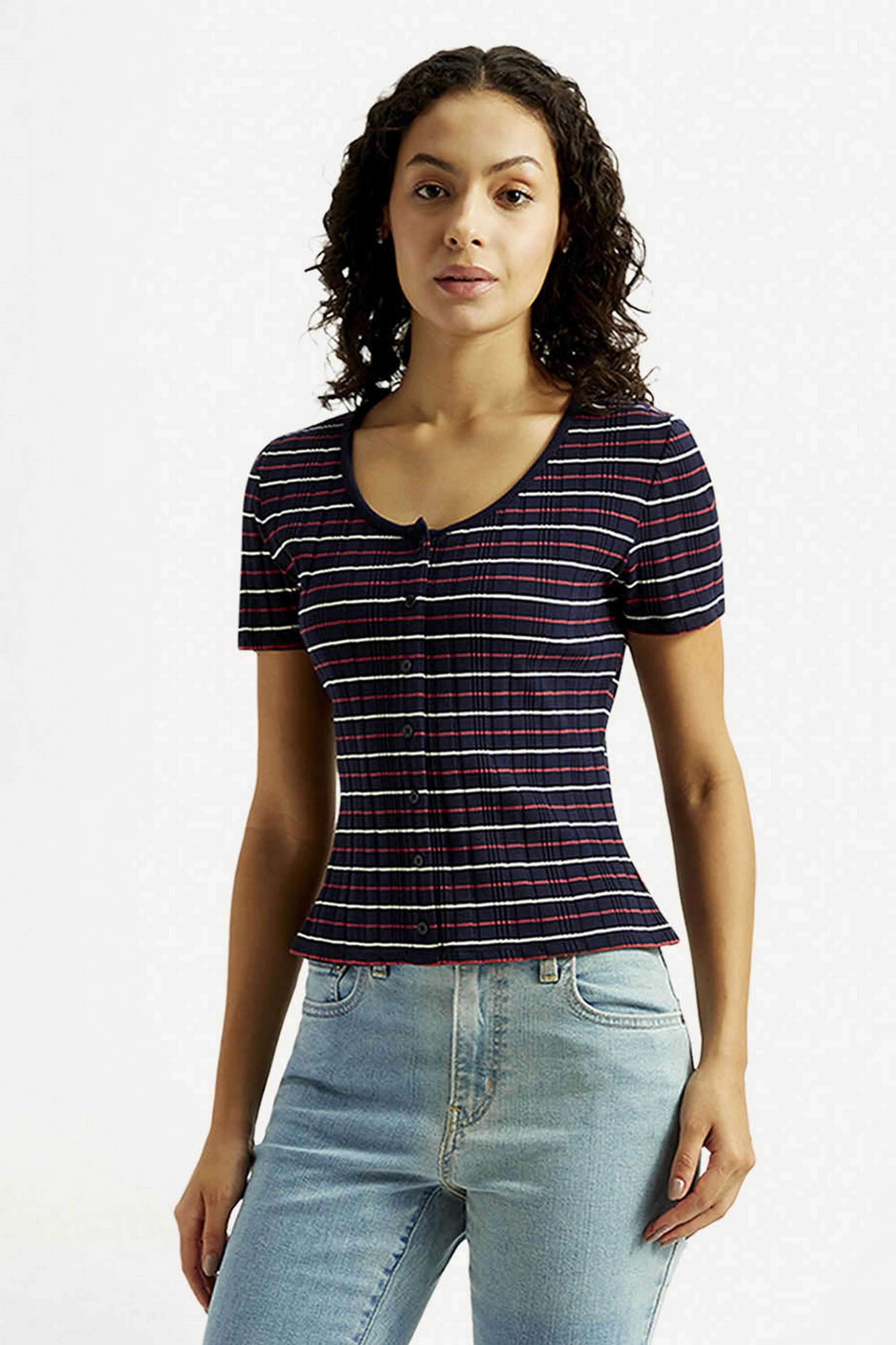 Stripes-Cotton-Scoop-Neck-Women-s-Top