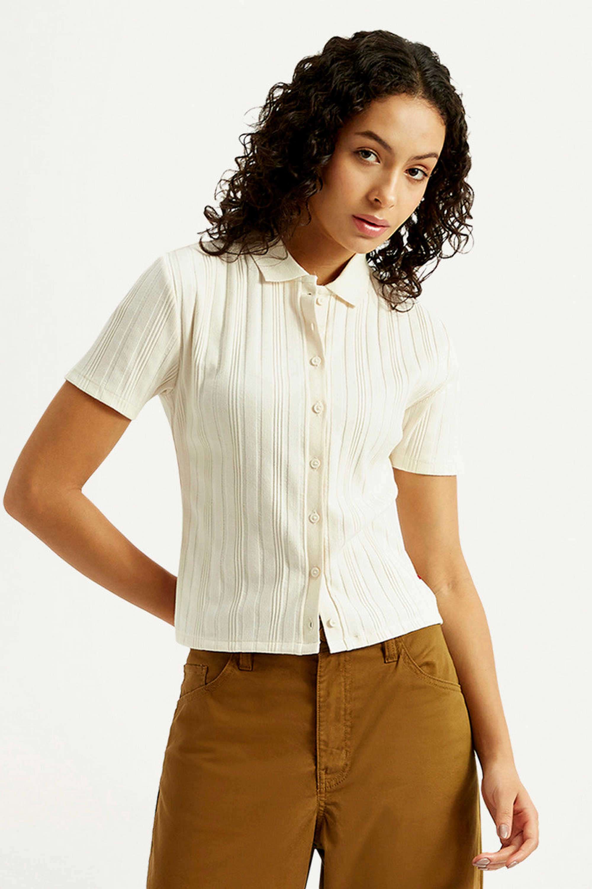 Textured-Cotton-Slim-Fit-Women-s-Shirt