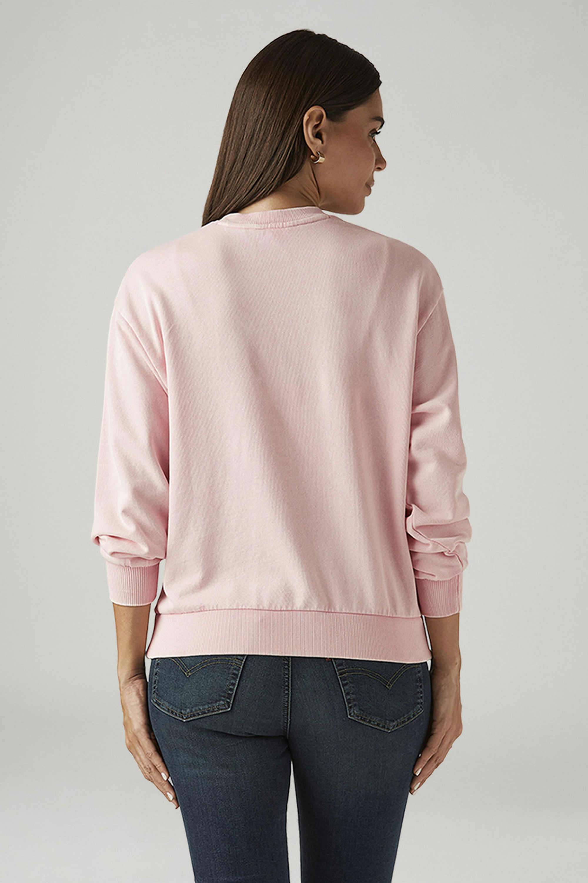 Solid-Cotton-Round-Neck-Women-s-Sweatshirt