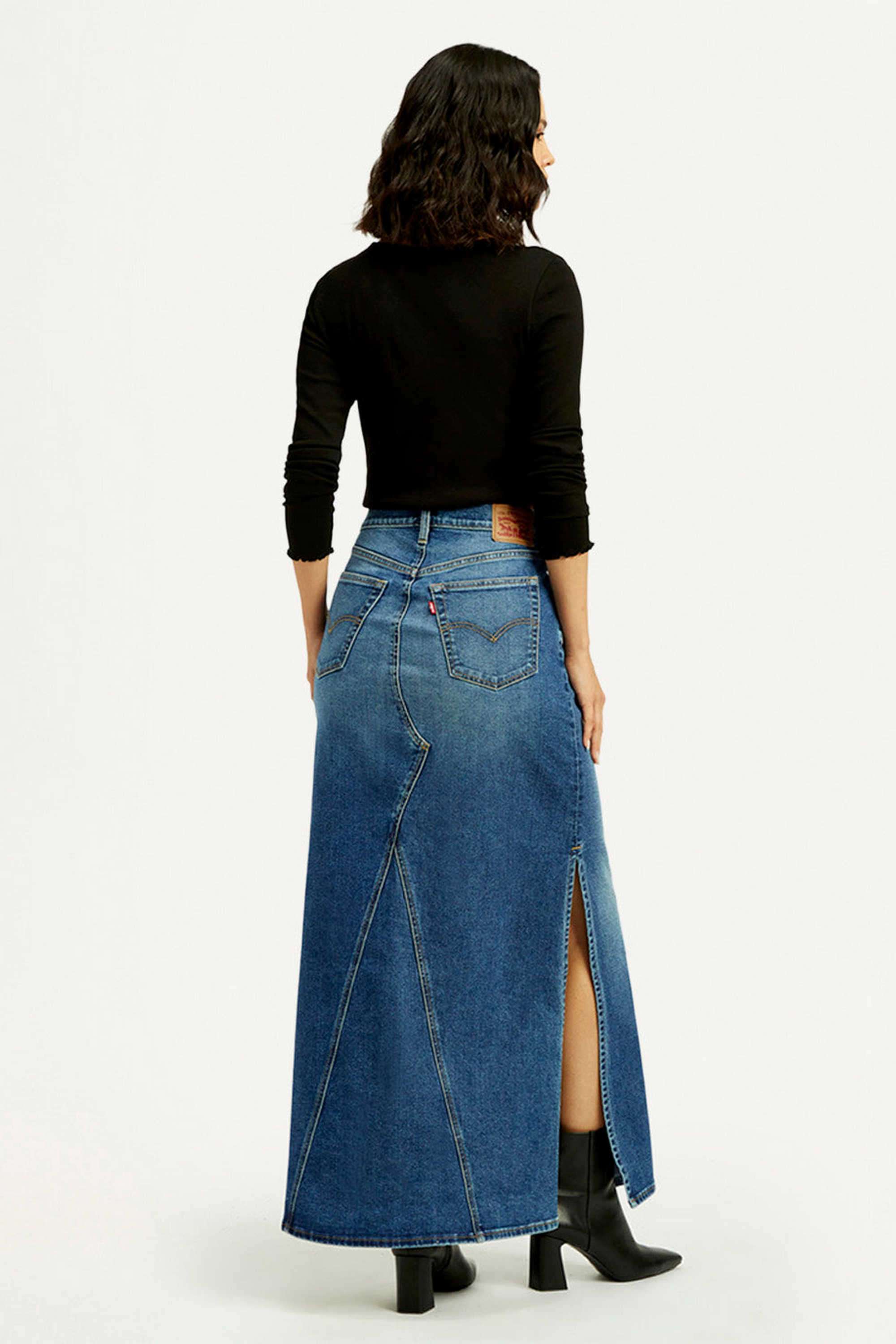 Solid-Cotton-Regular-Fit-Women-s-Skirt