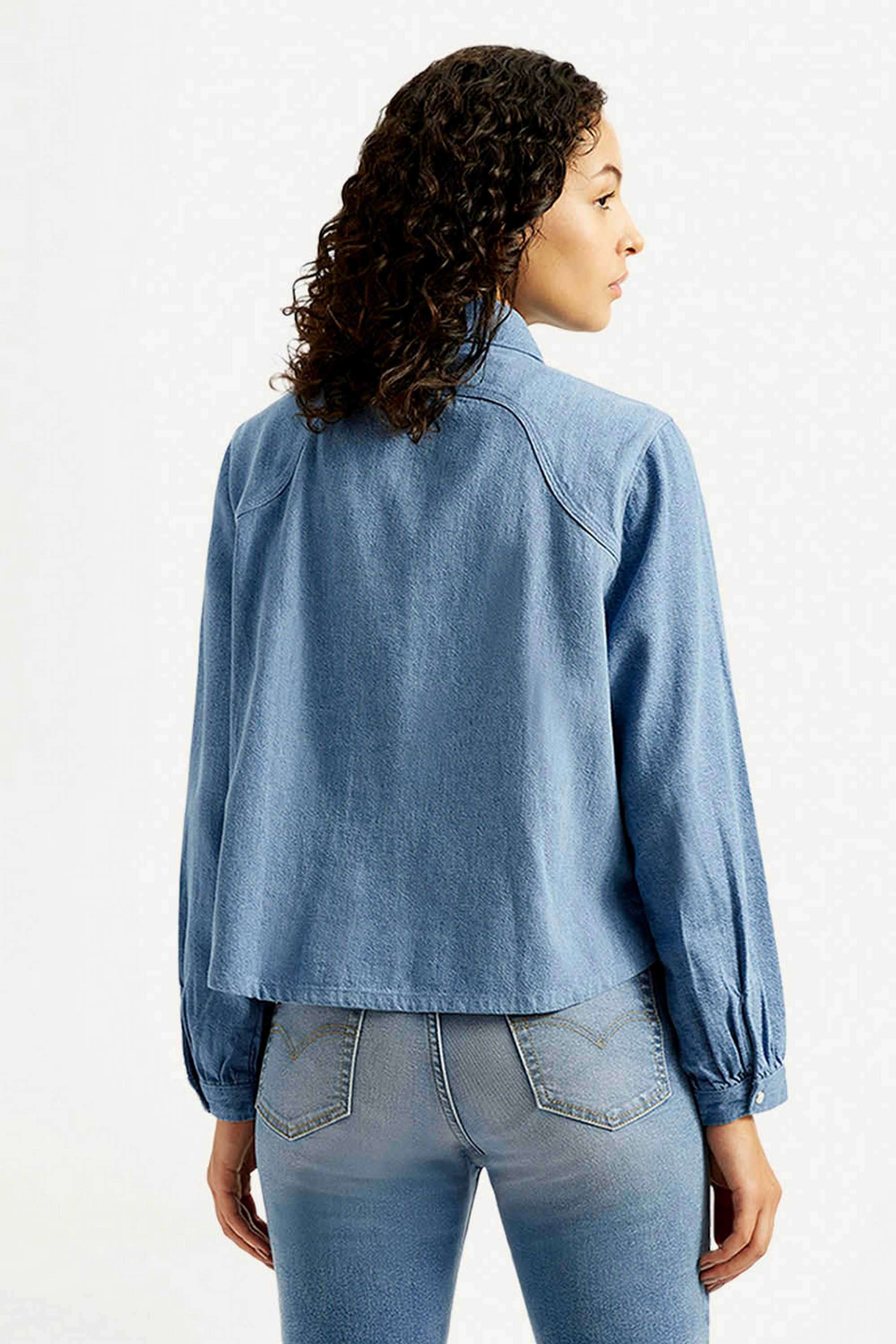 Solid-Cotton-Relaxed-Fit-Women-s-Shirt