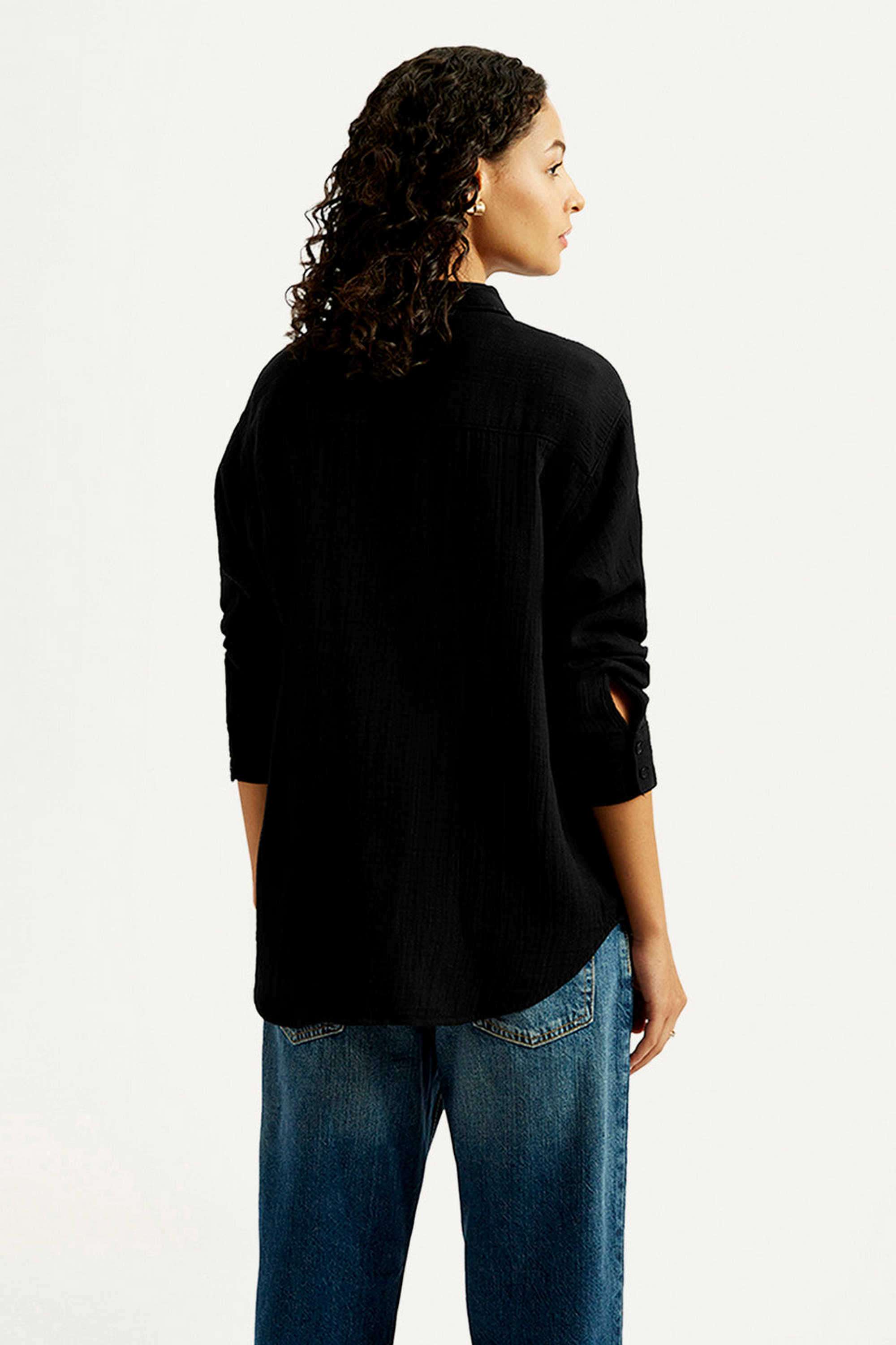 Solid-Cotton-Slim-Fit-Women-s-Shirt
