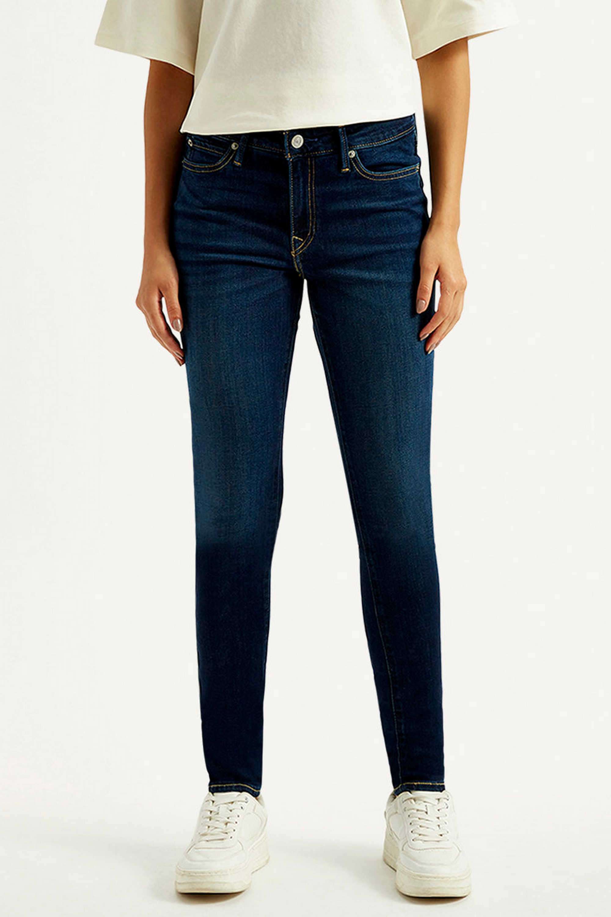Solid-Cotton-Skinny-Fit-Women-s-Jeans