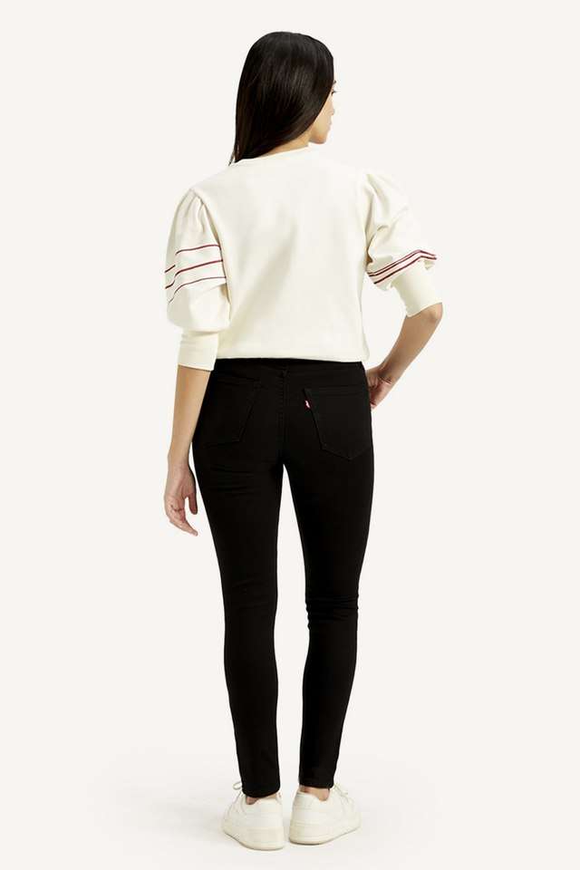 High-Rise-Blended-Fabric-Skinny-Fit-Women-s-Jeans