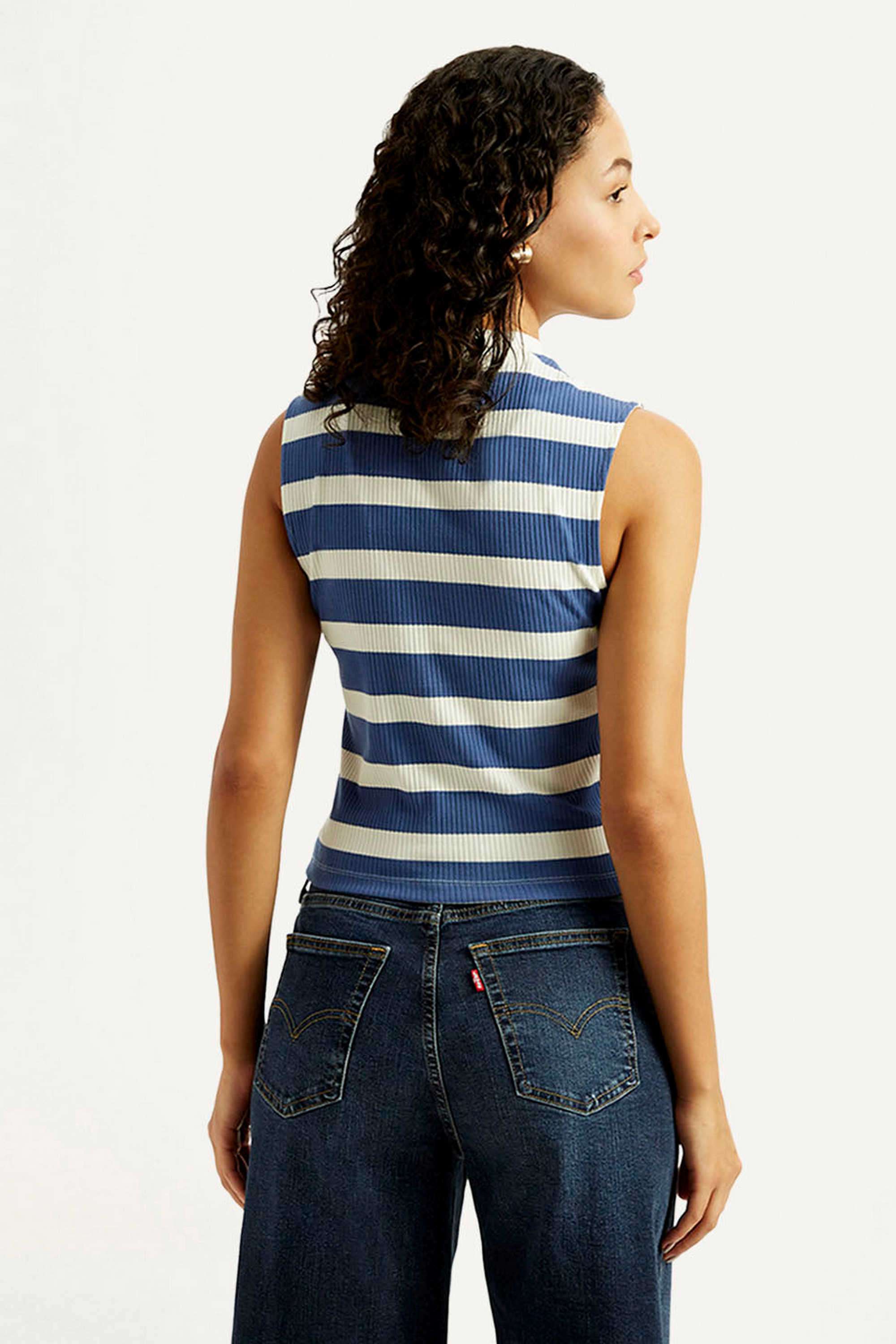 Stripes-Cotton-Collared-Women-s-Top