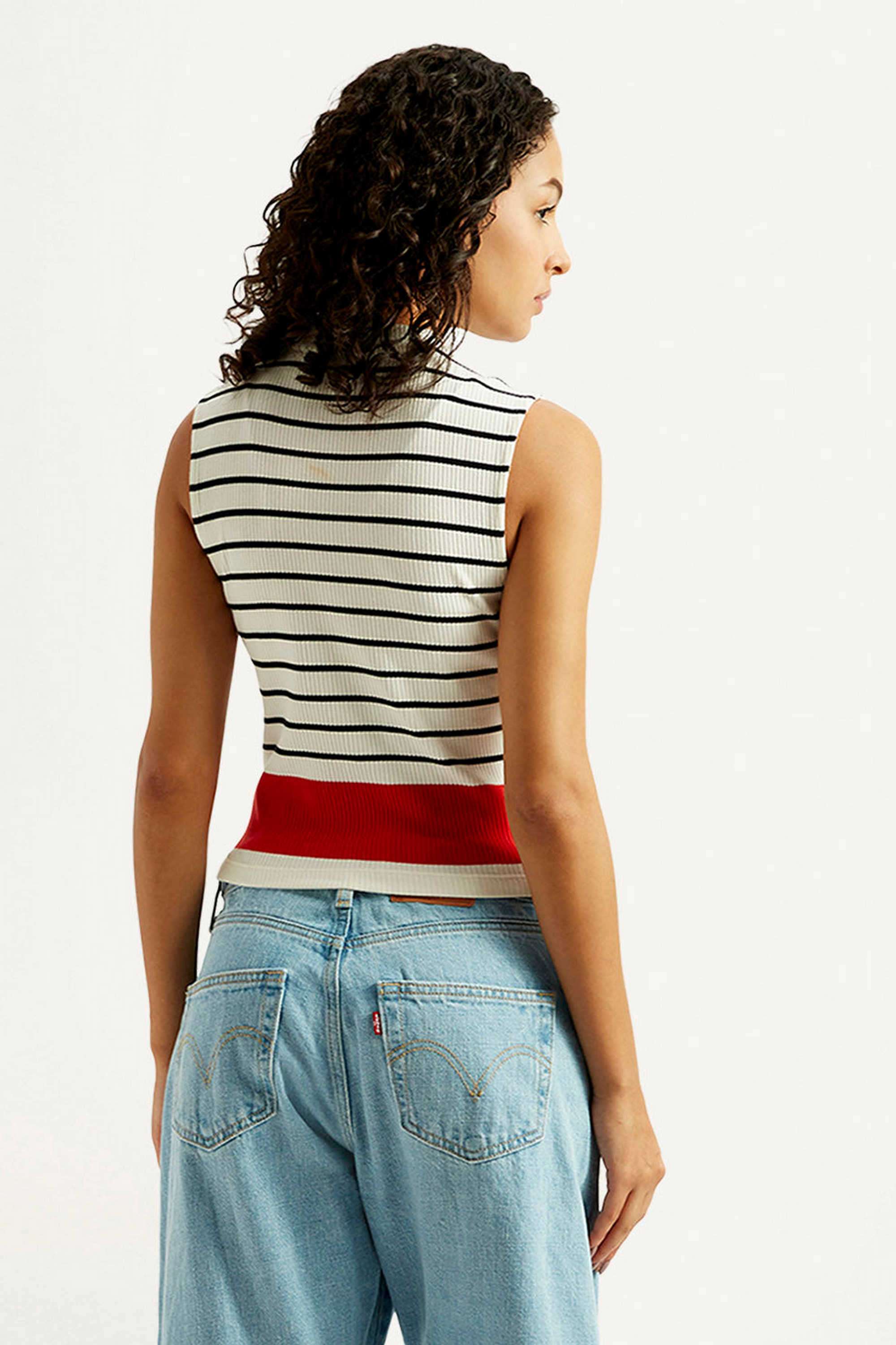 Stripes-Cotton-Collared-Women-s-Top