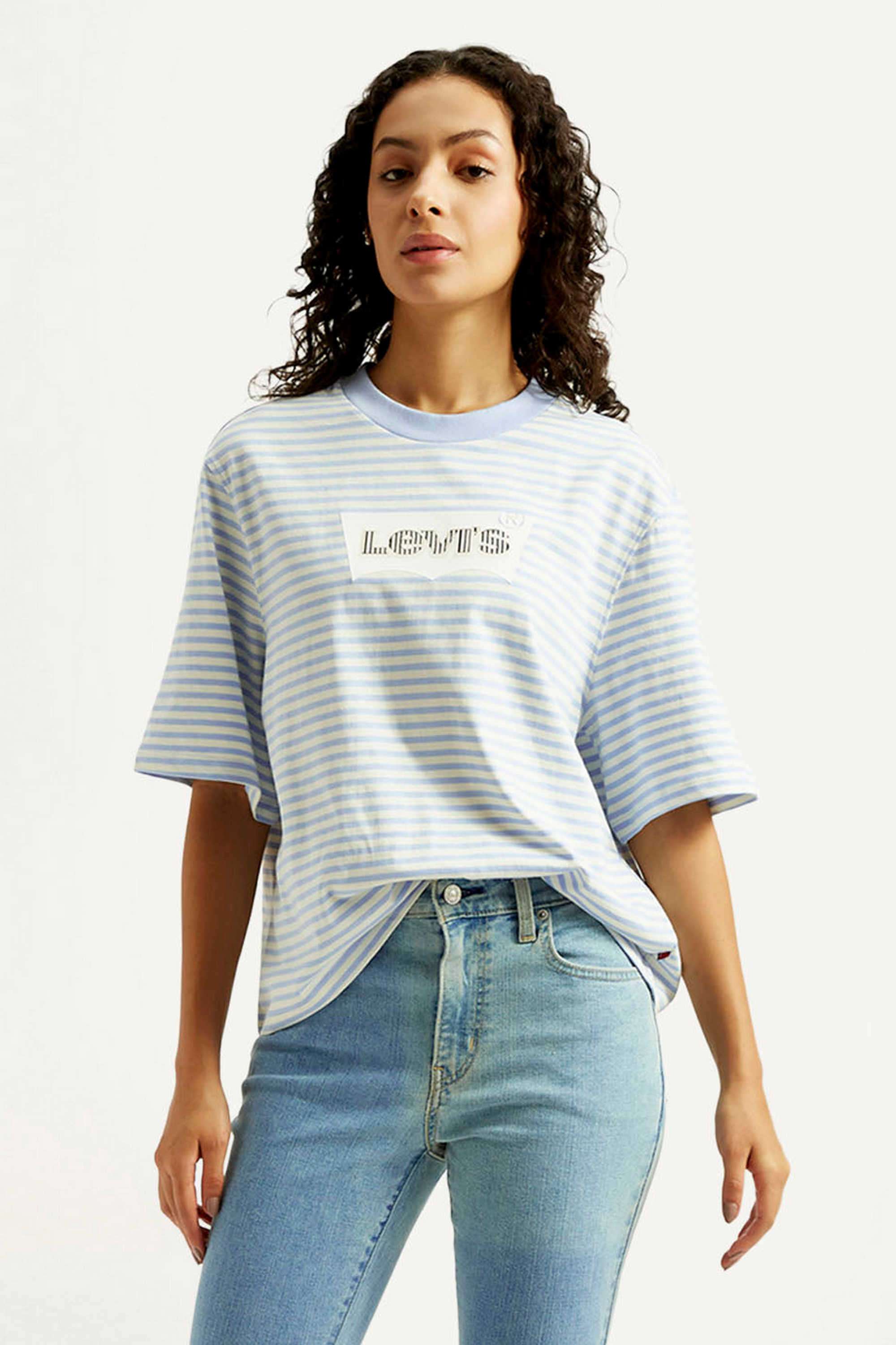 Stripes-Cotton-Round-Neck-Women-s-T-Shirt