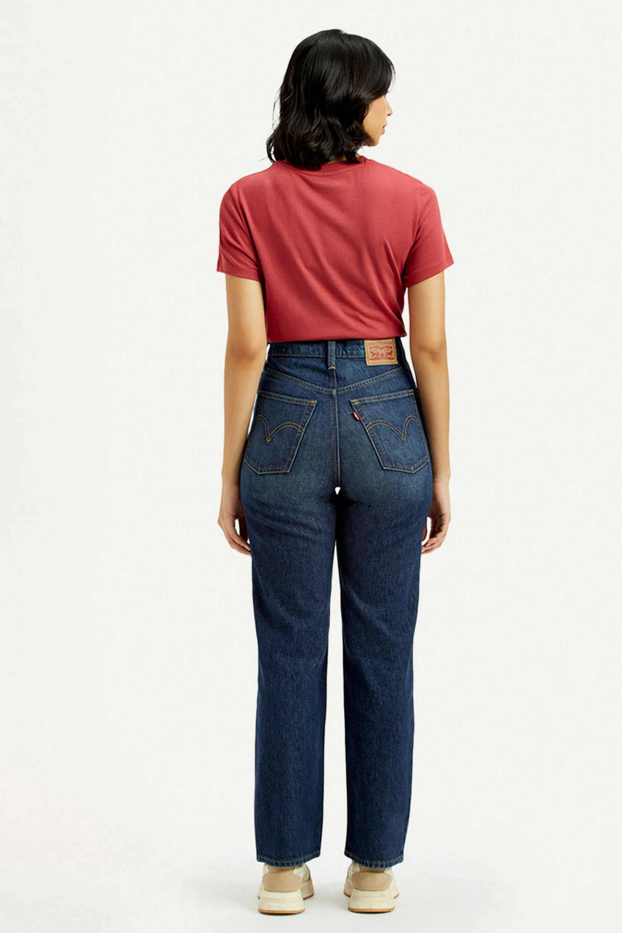 Solid-Cotton-Straight-Fit-Women-s-Jeans