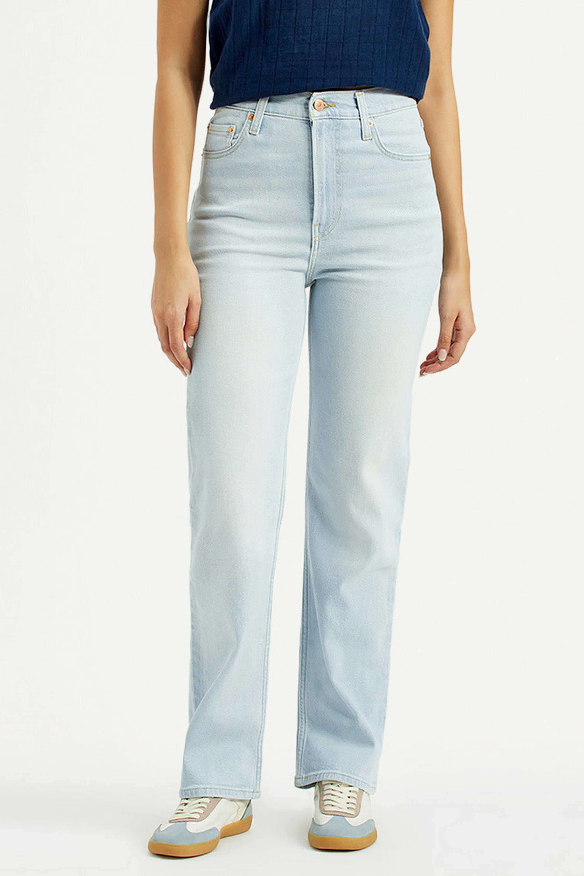 Solid-Cotton-Straight-Fit-Women-s-Jeans