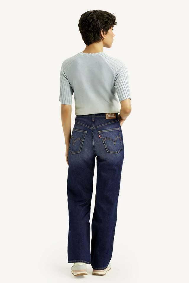 Solid-Cotton-Straight-Fit-Women-s-Jeans