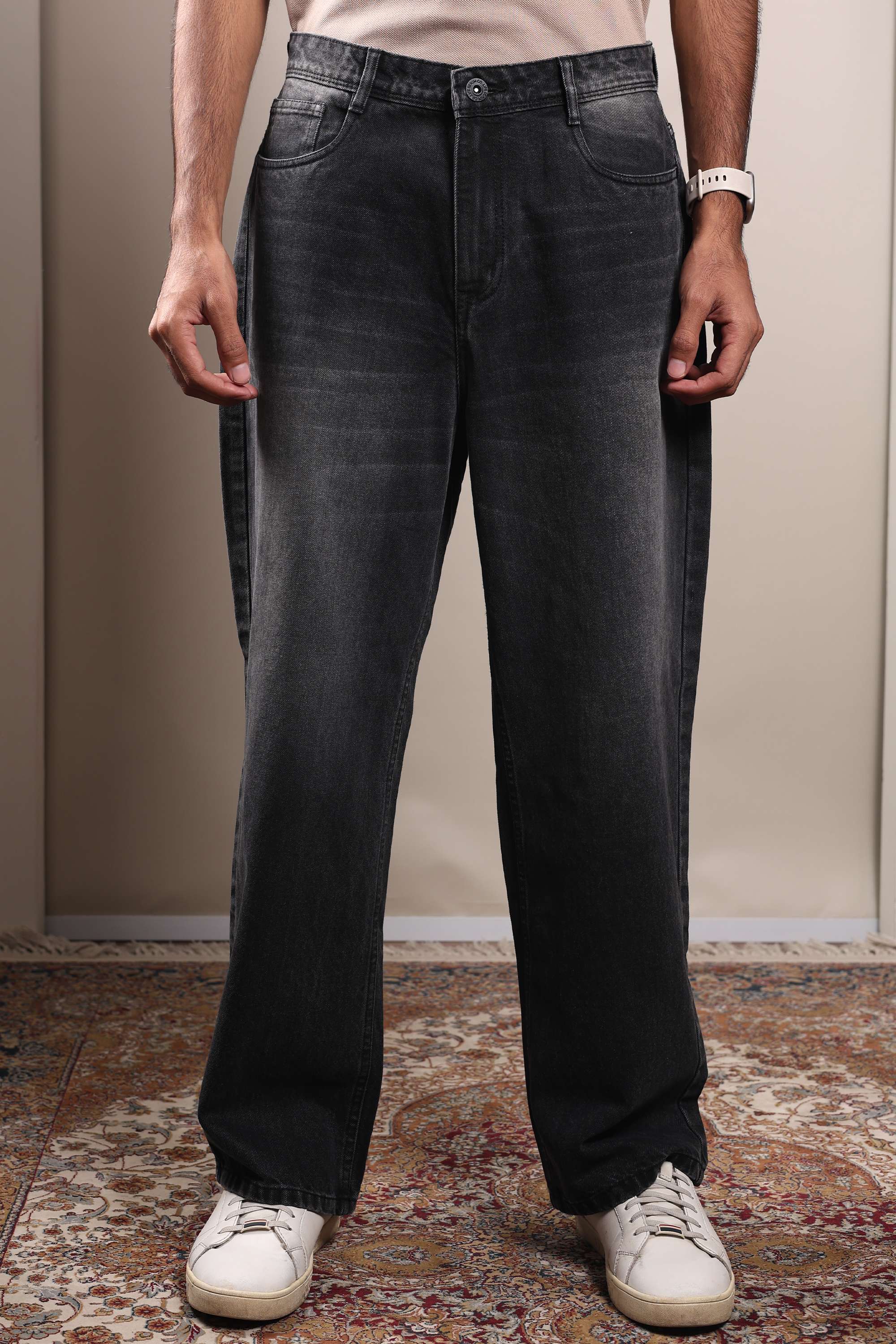 Solid-Cotton-Straight-Fit-Men-s-Jeans