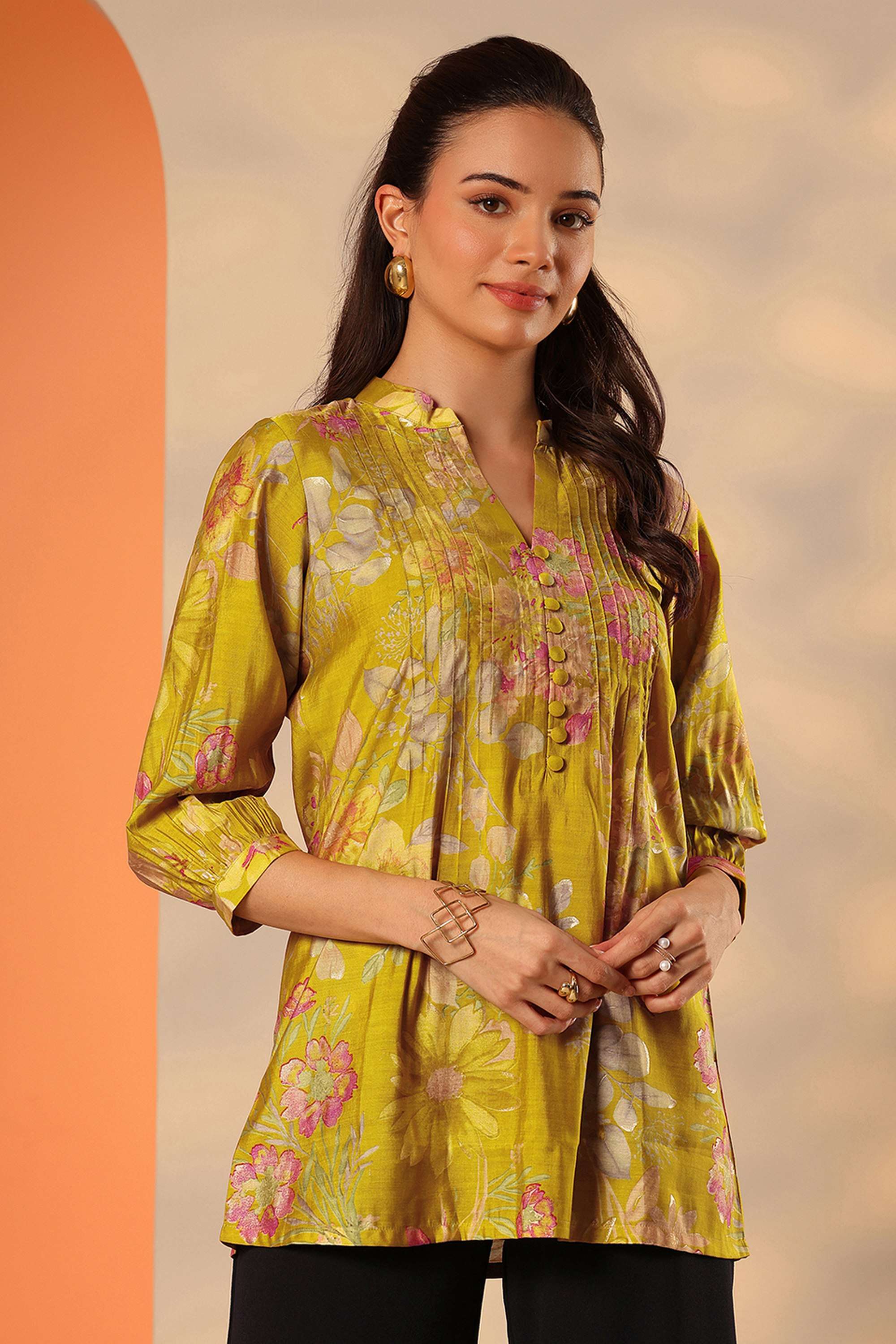 Blended-Fabric-Straight-Fit-Women-s-Kurti