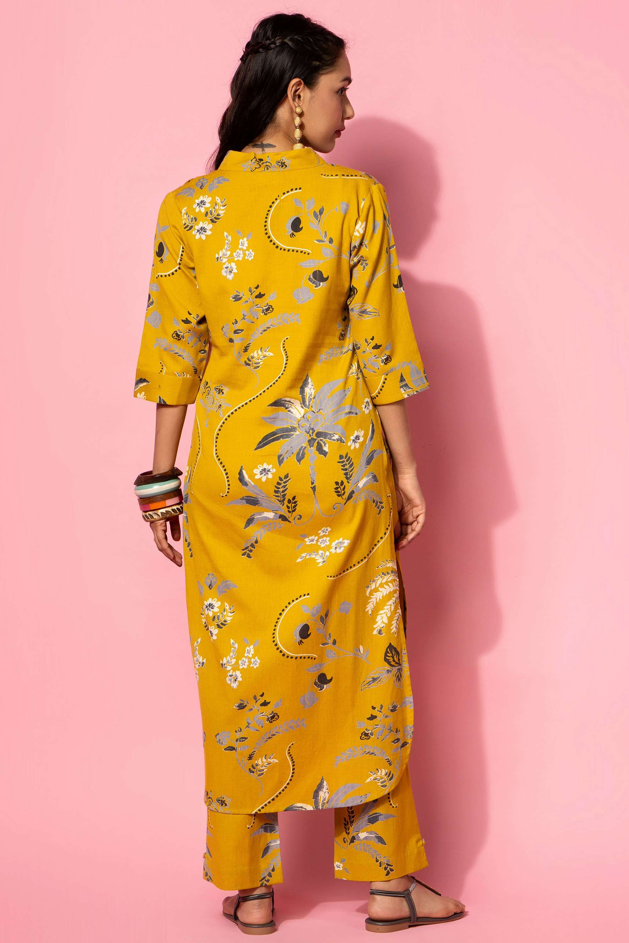 Floral-V-Neck-Cotton-Women-Co-Ord-Set
