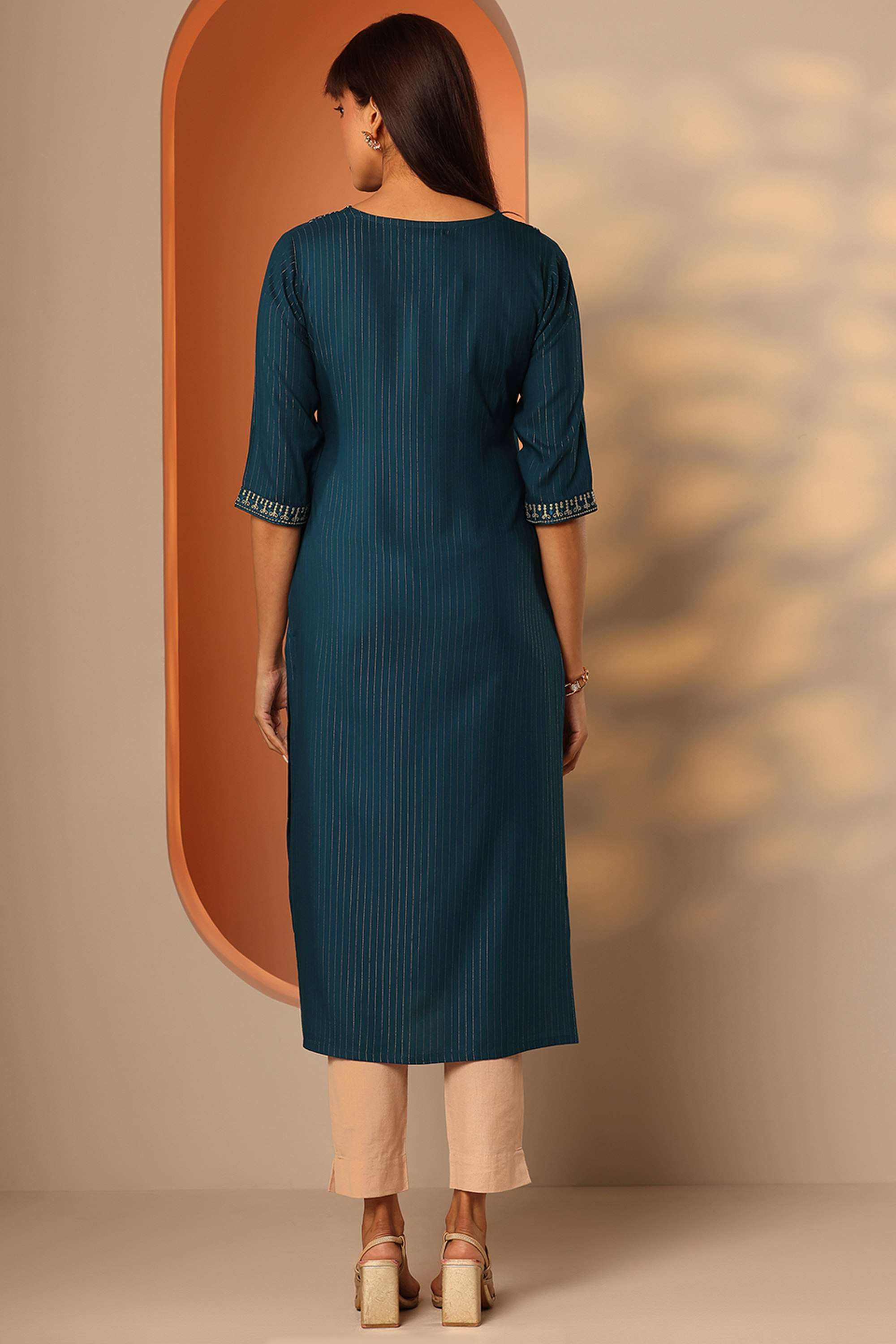 Rayon-Straight-Fit-Women-s-Kurta