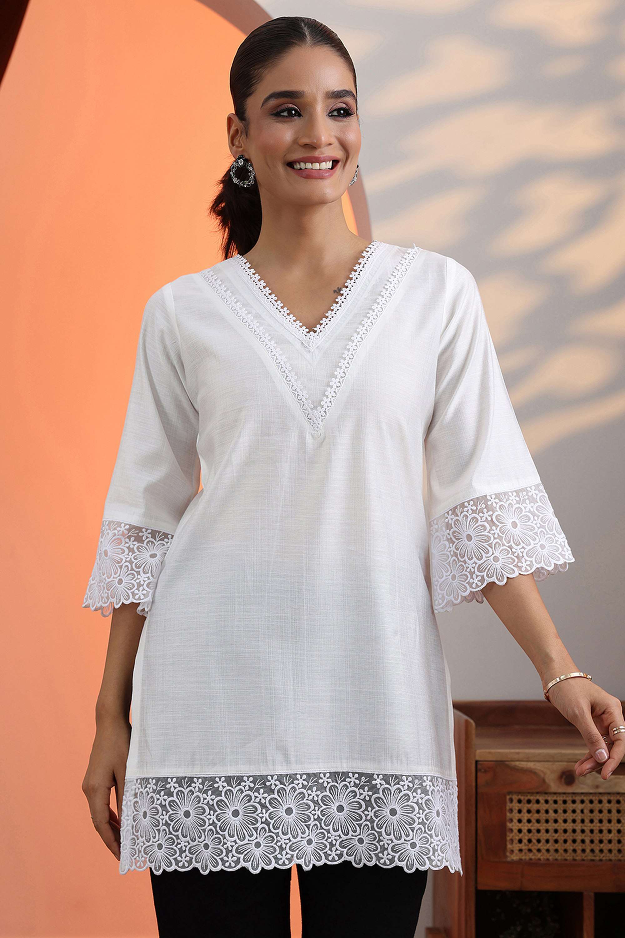 Blended-Fabric-Straight-Fit-Women-s-Kurti