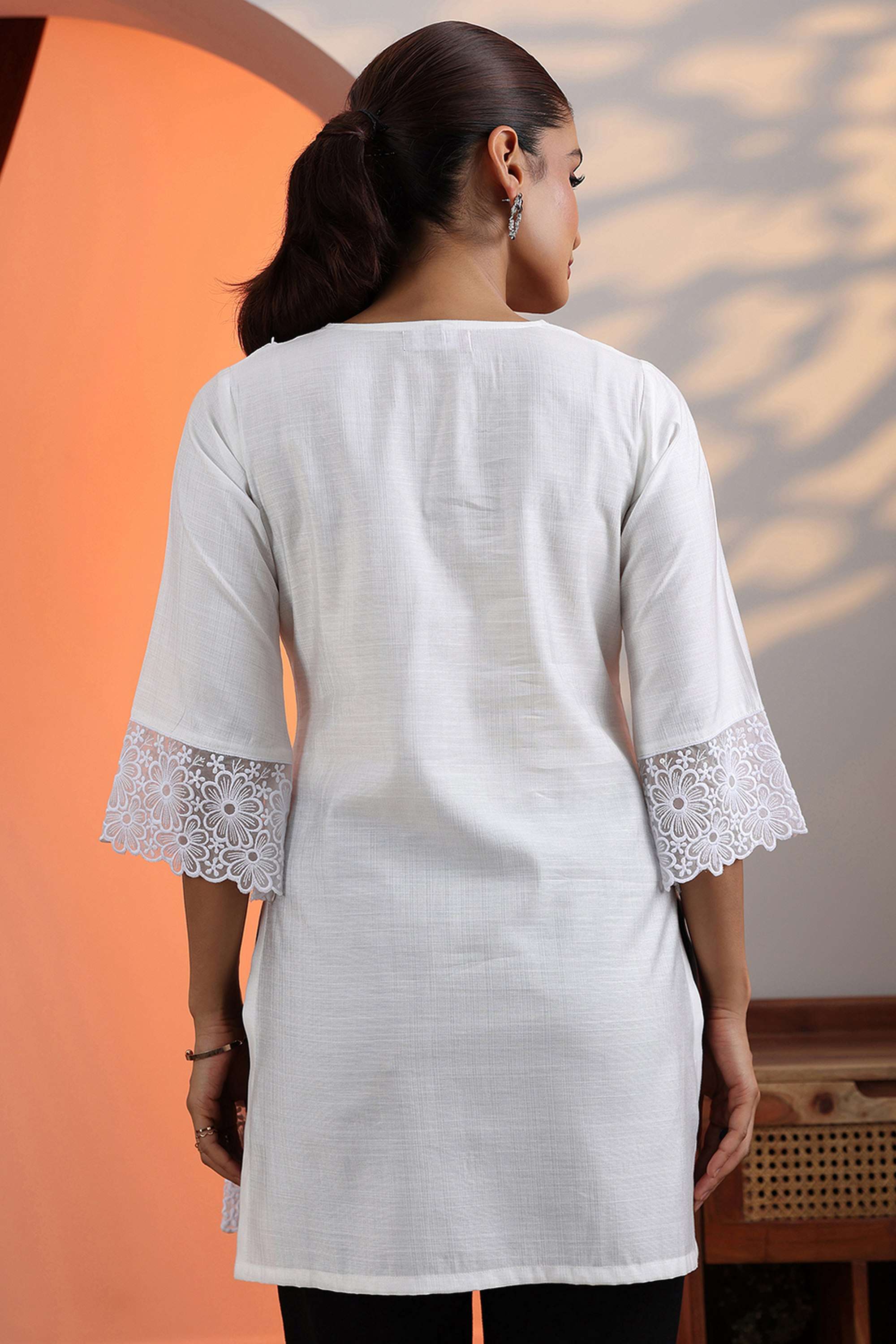 Blended-Fabric-Straight-Fit-Women-s-Kurti